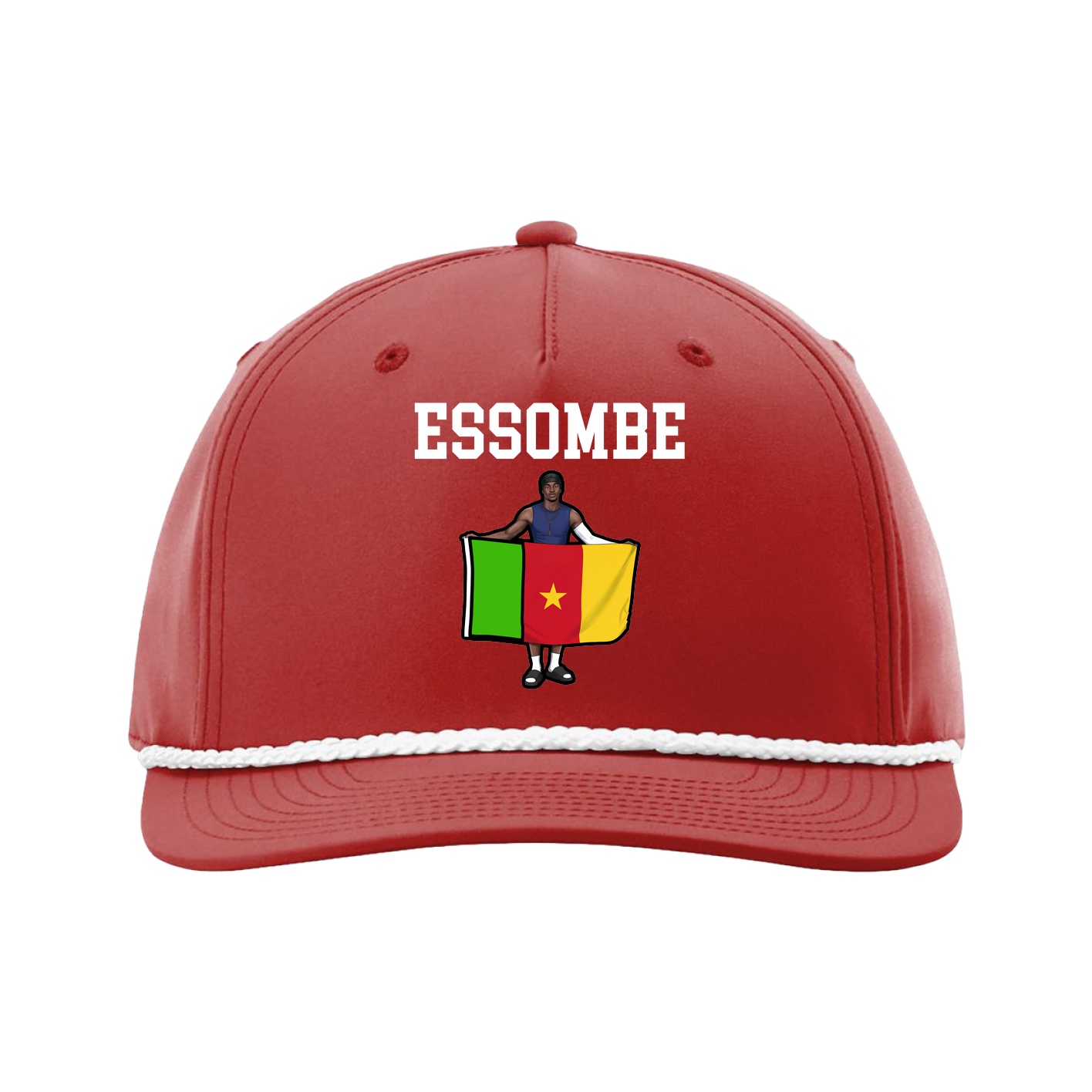 Five-Panel Classic Rope Cap — Shirsey in Red