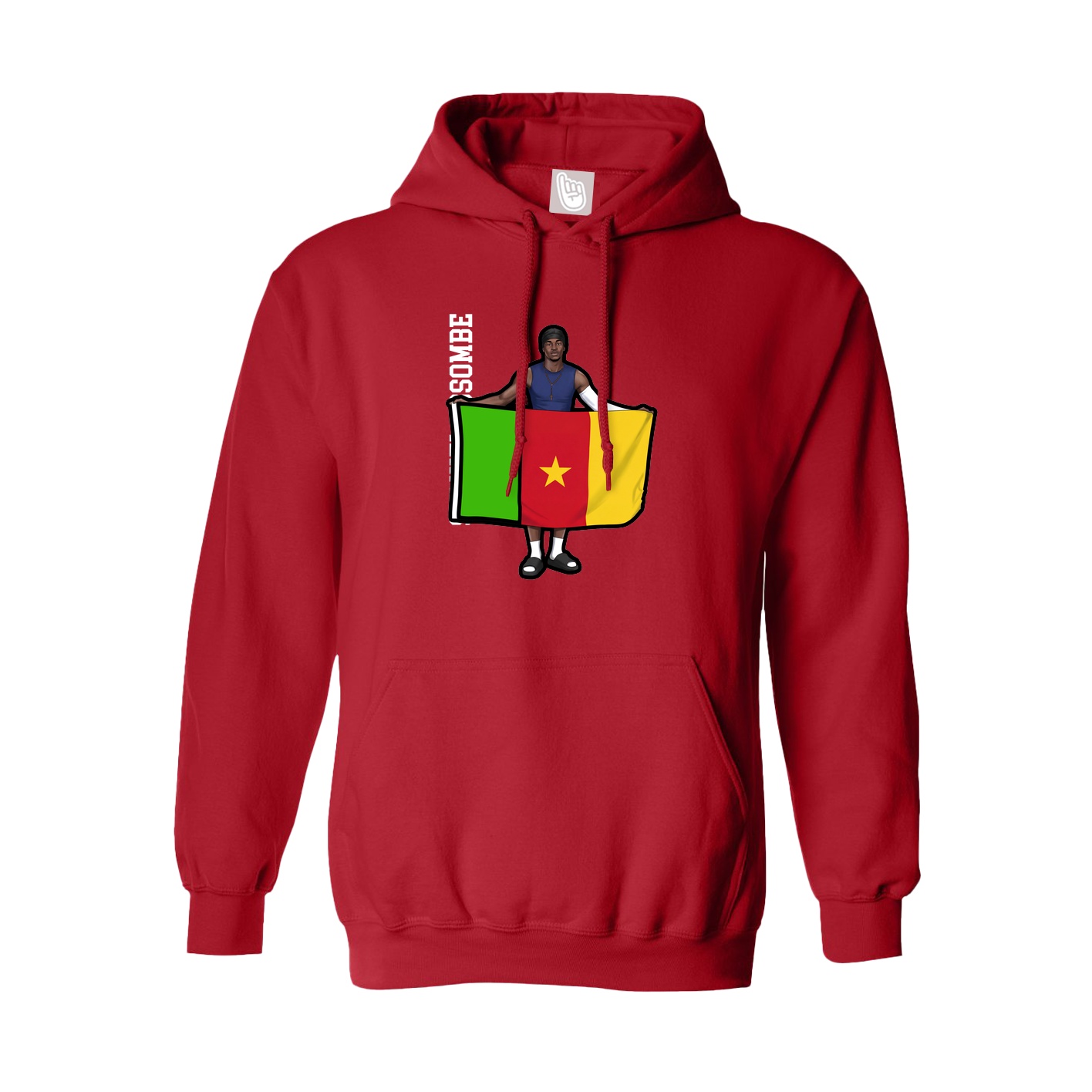 Youth Hoodie — Name Vertical in Red