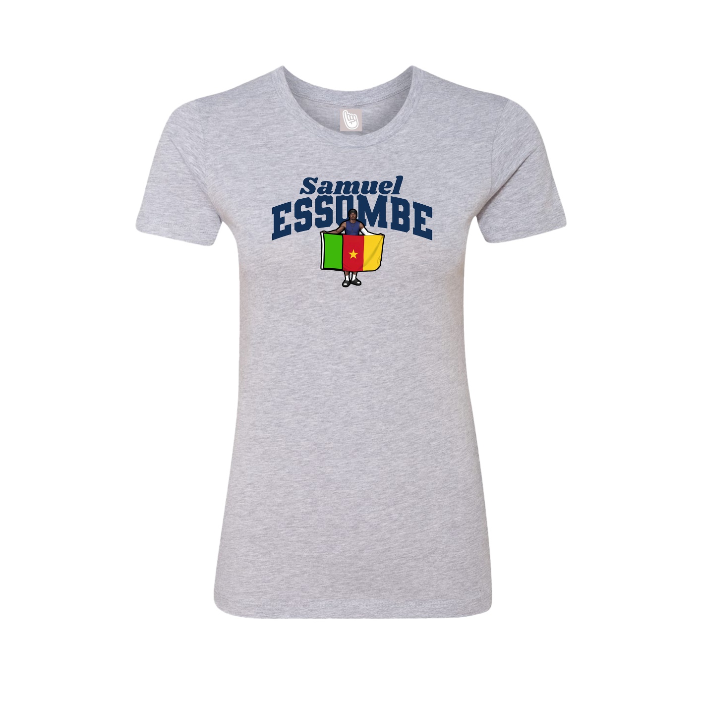 Fitted Women's Tee — Signature Arch in Grey