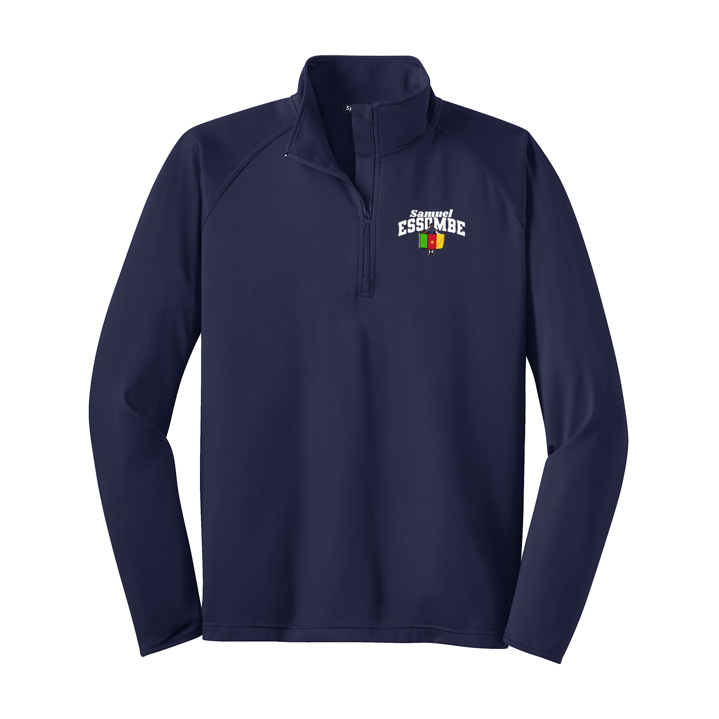 Q-Zip Pullover — Signature Arch in Navy