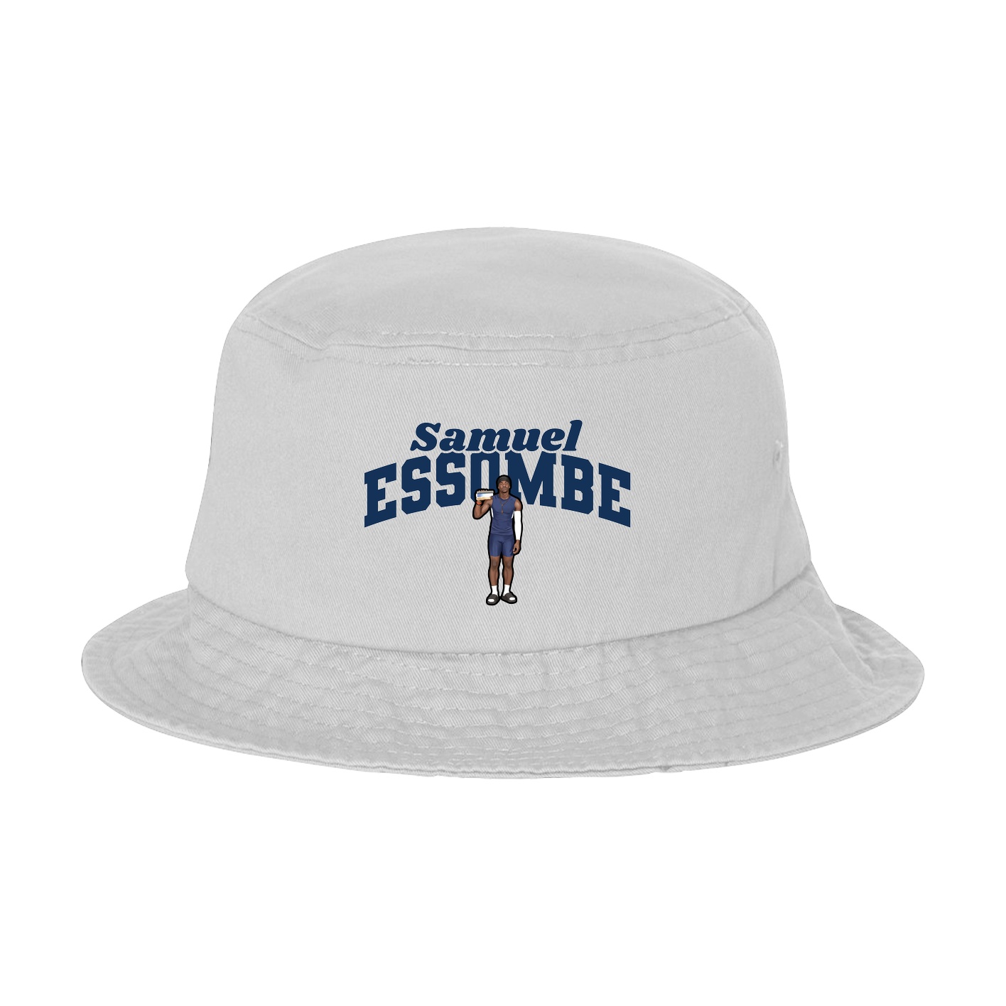 Bucket Cap — Signature Arch in White