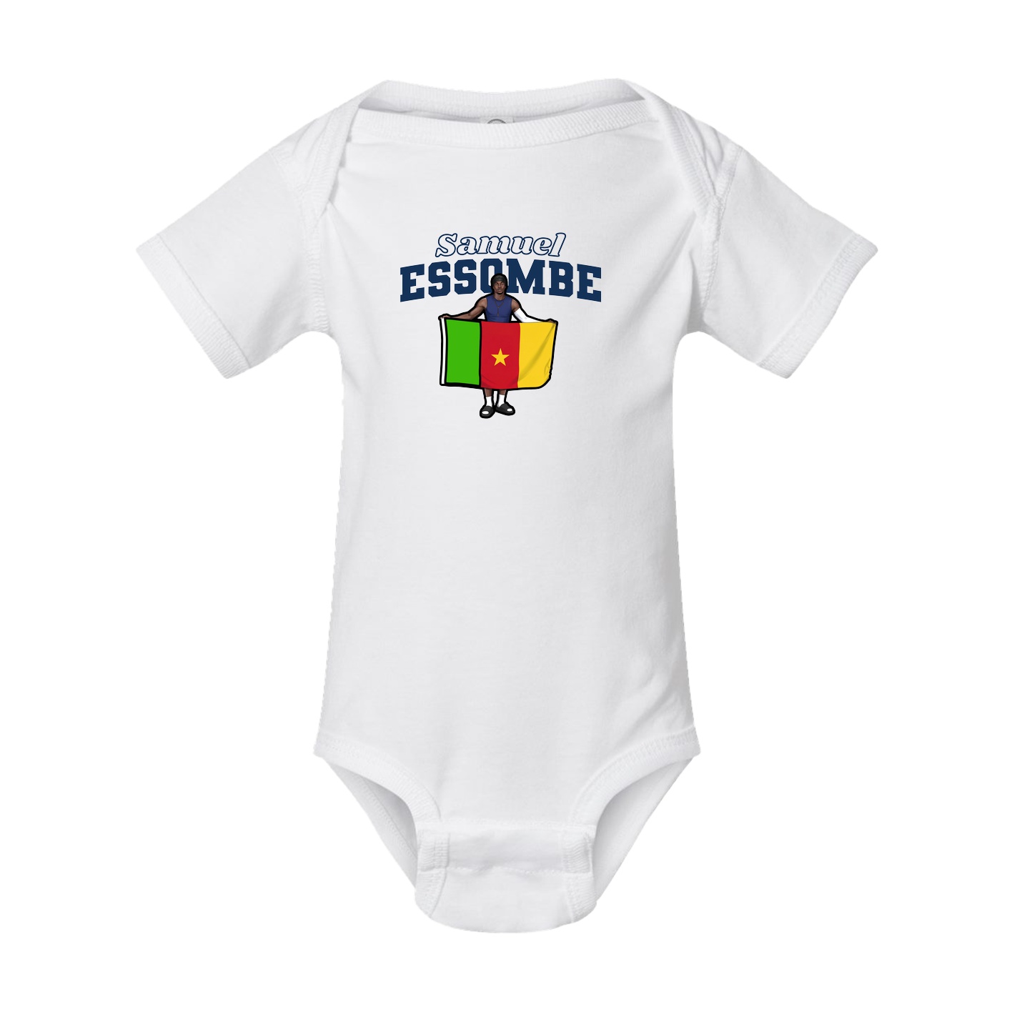 Baby Onesie — Name Arch in White