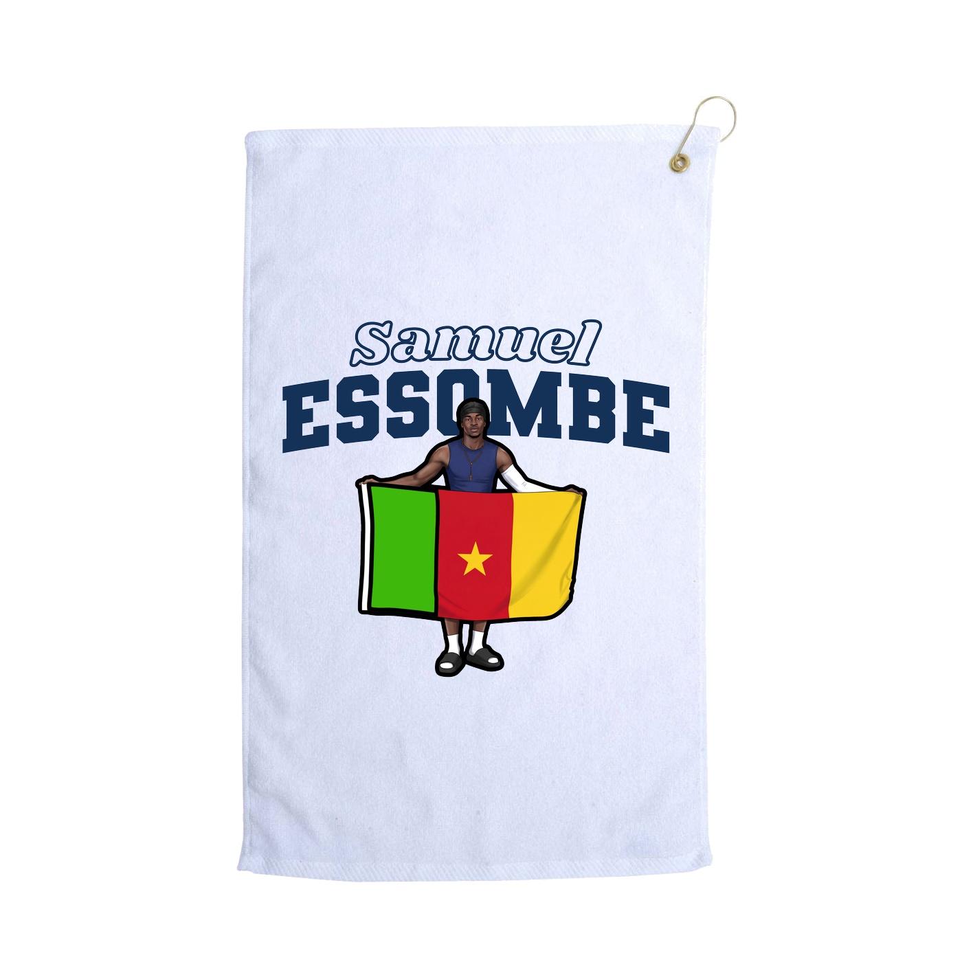 Golf Towel — Name Arch in White