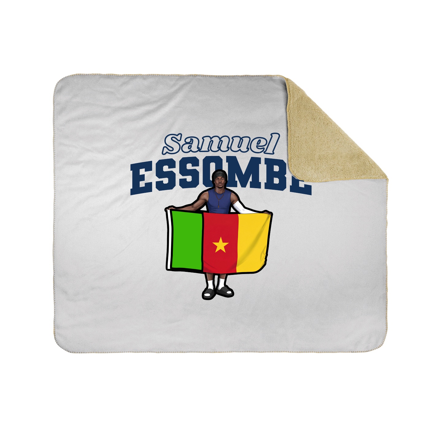 Throw Blanket — Name Arch in White