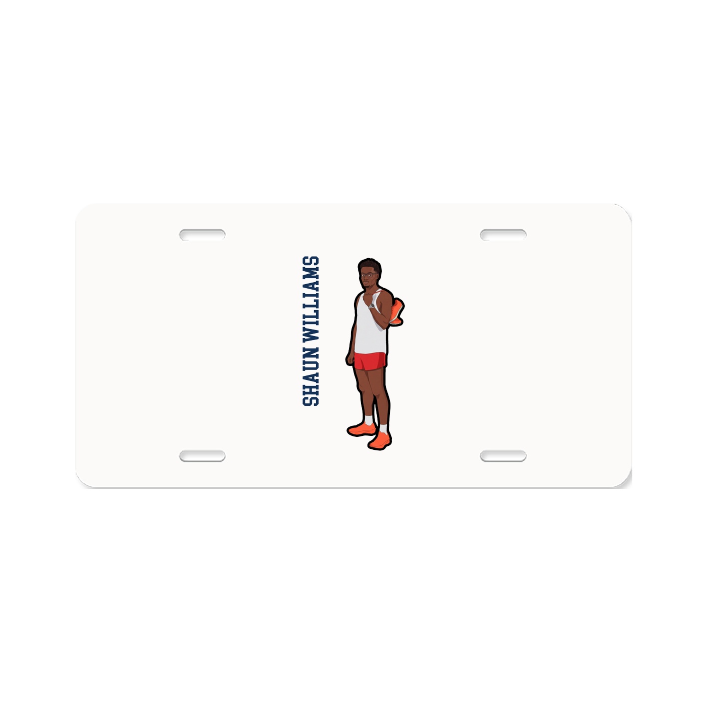 License Plate — Name Vertical in Classic