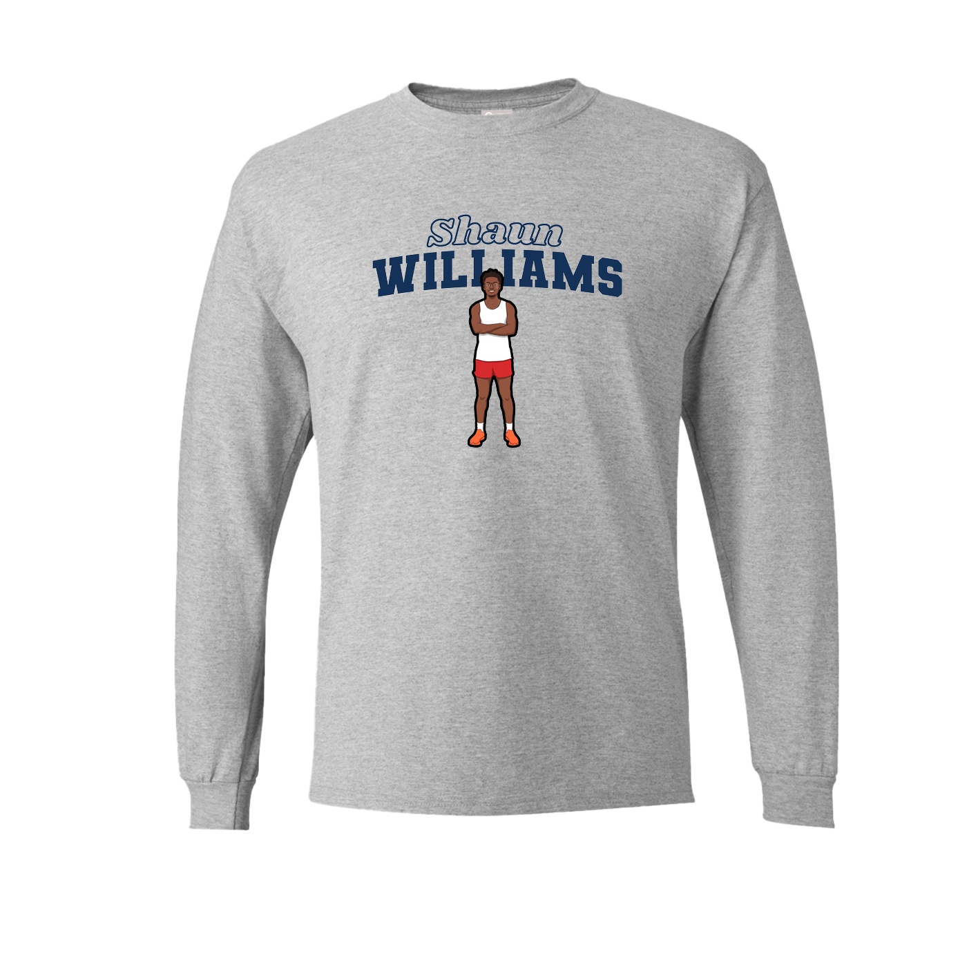 Long Sleeve Tee — Name Arch in Grey