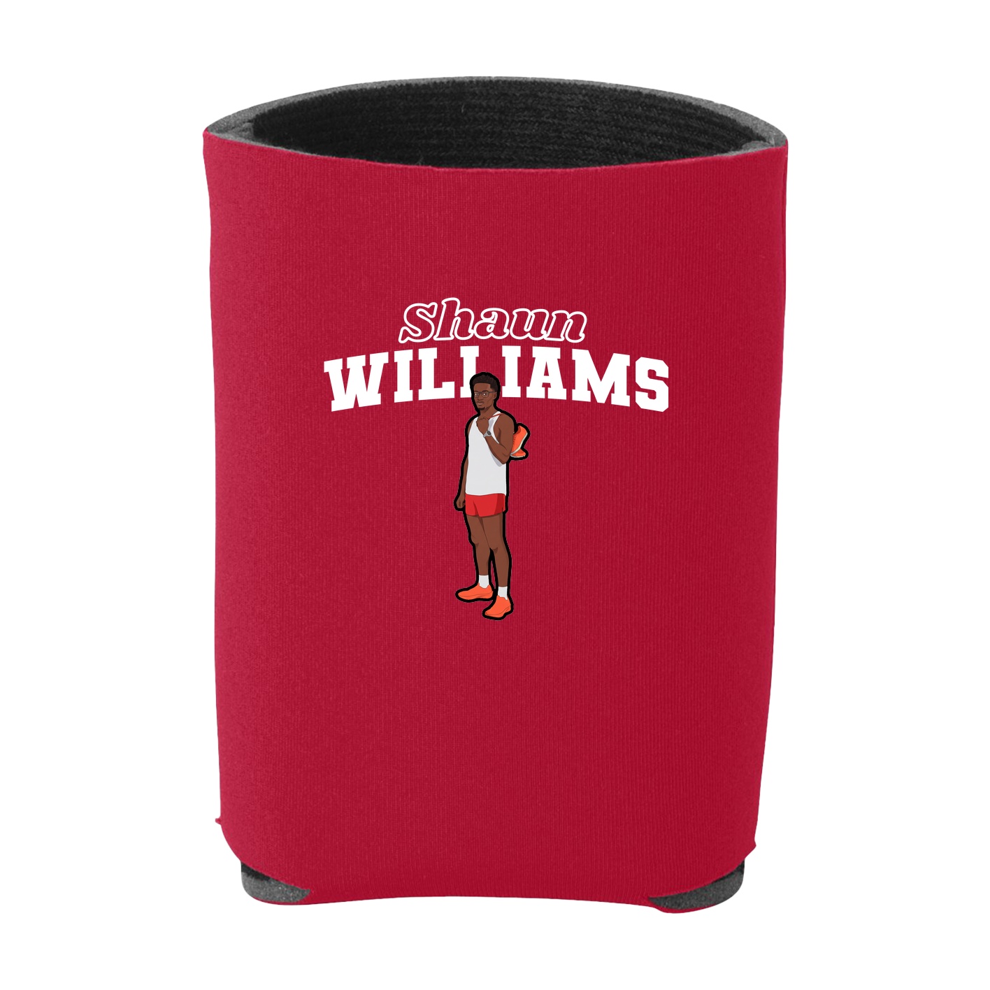 Can Holder — Name Arch in Red