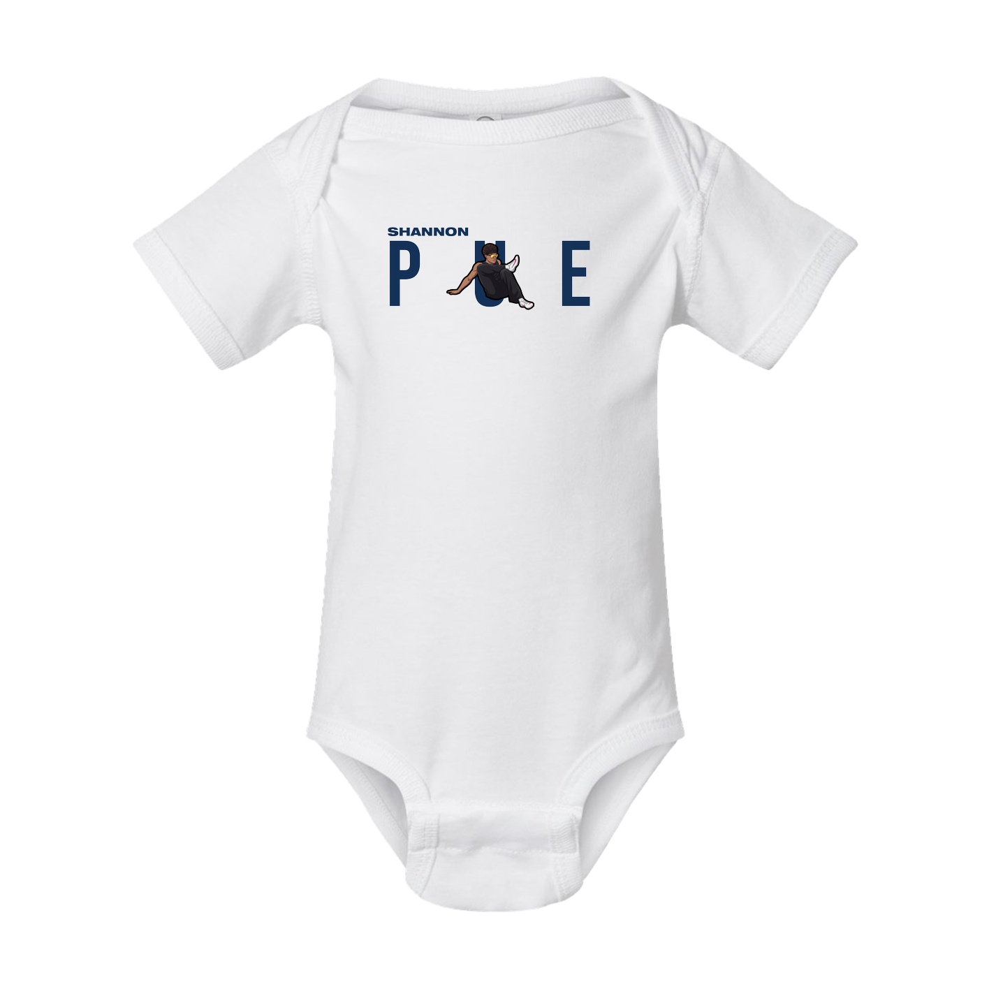 Baby Onesie — Player Name in White