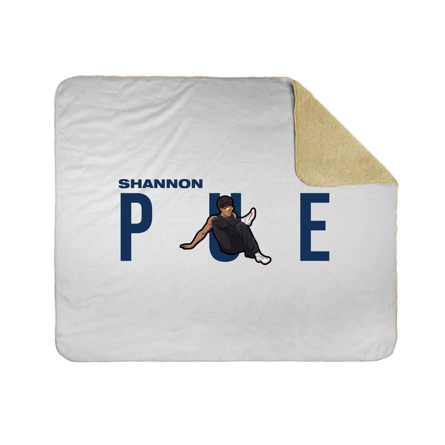 Throw Blanket — Player Name in White