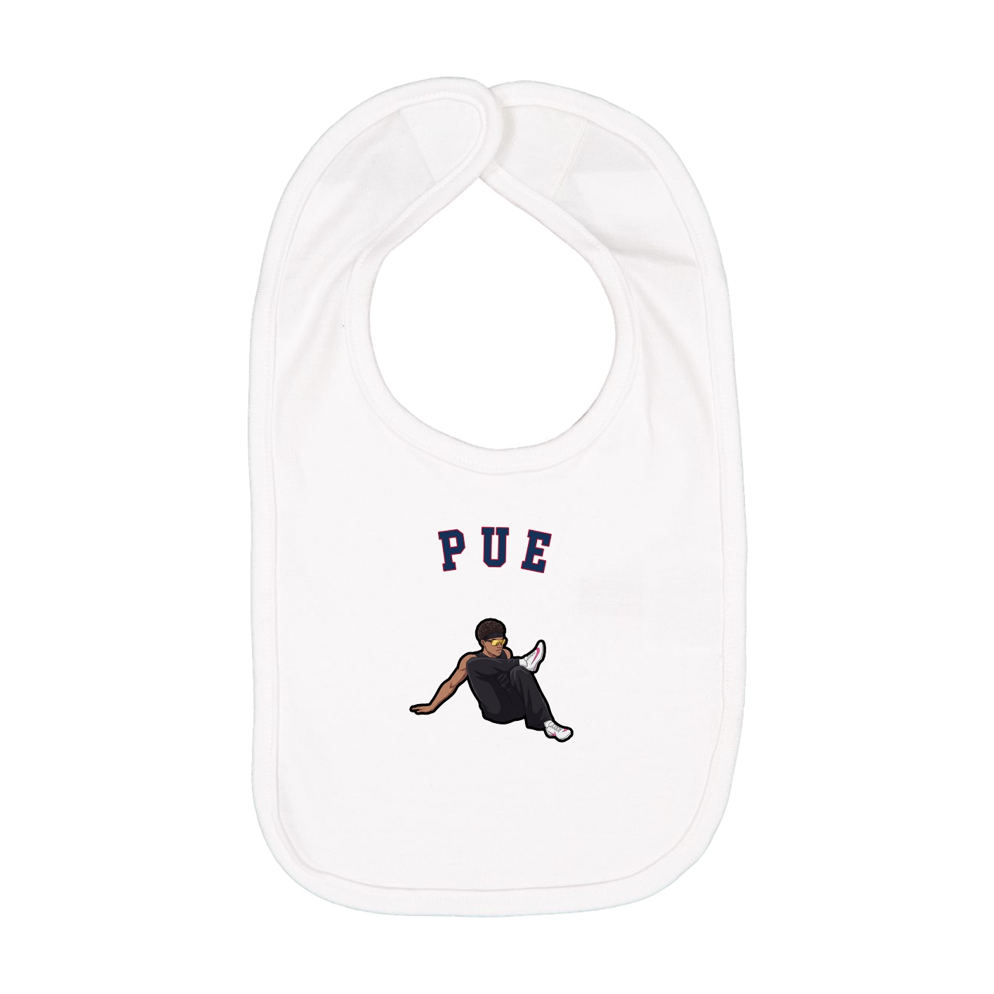 Infant Bib — Shirsey Arch in White