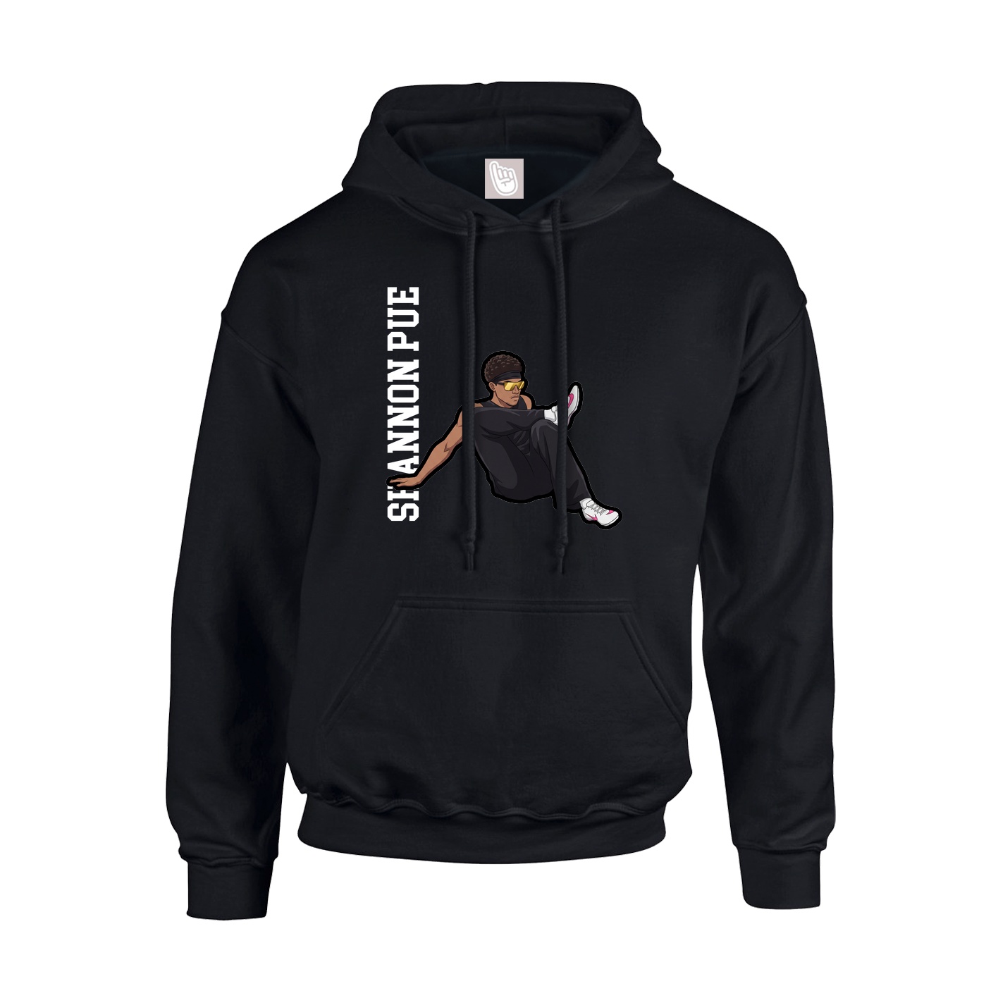 Hoodie — Name Vertical in Black