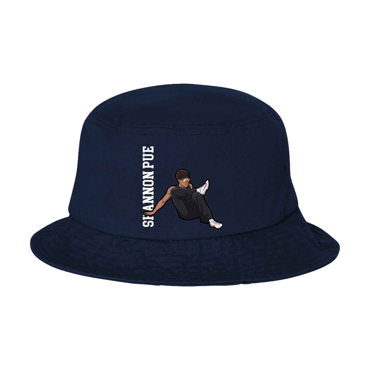 Bucket Cap — Name Vertical in Navy