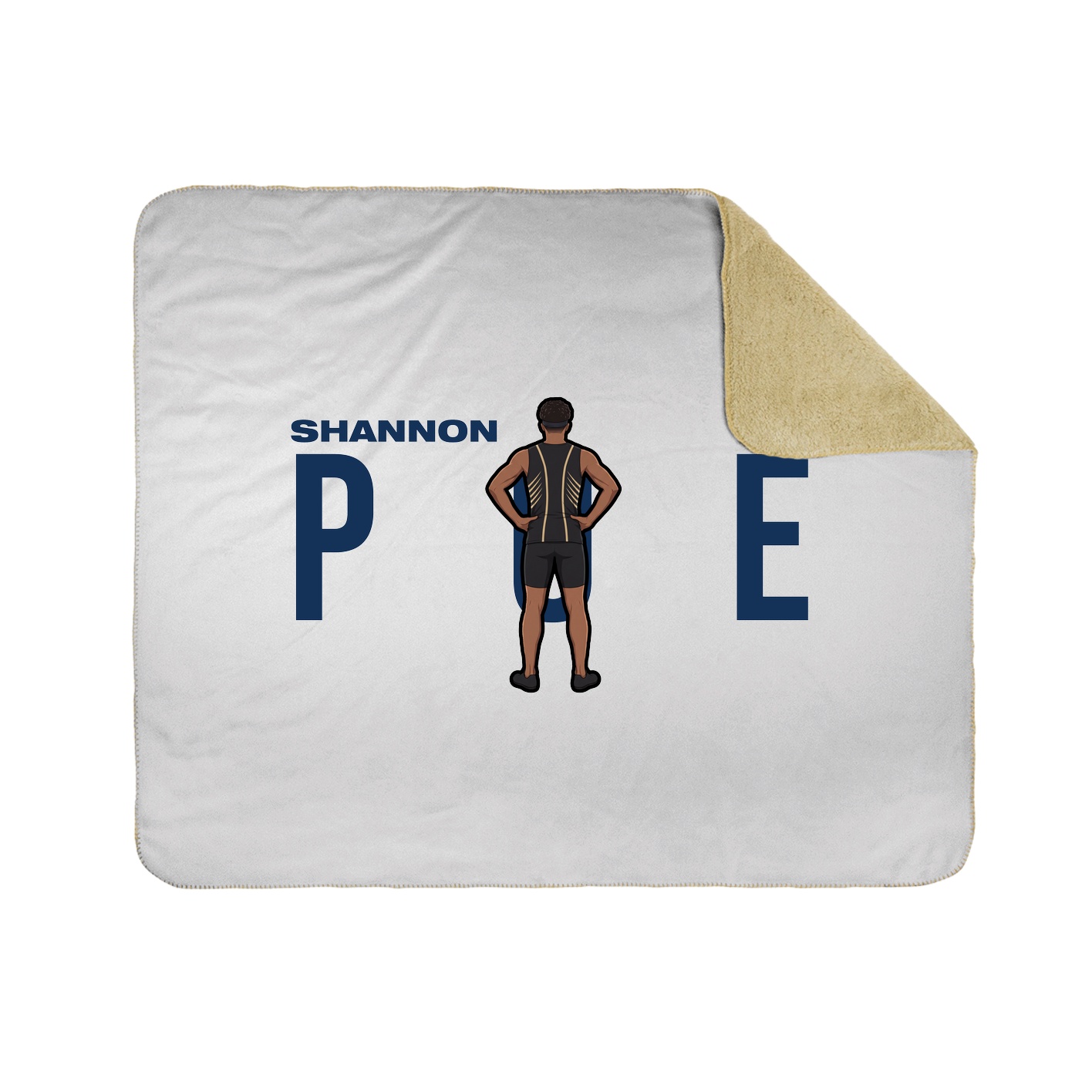 Throw Blanket — Player Name in White
