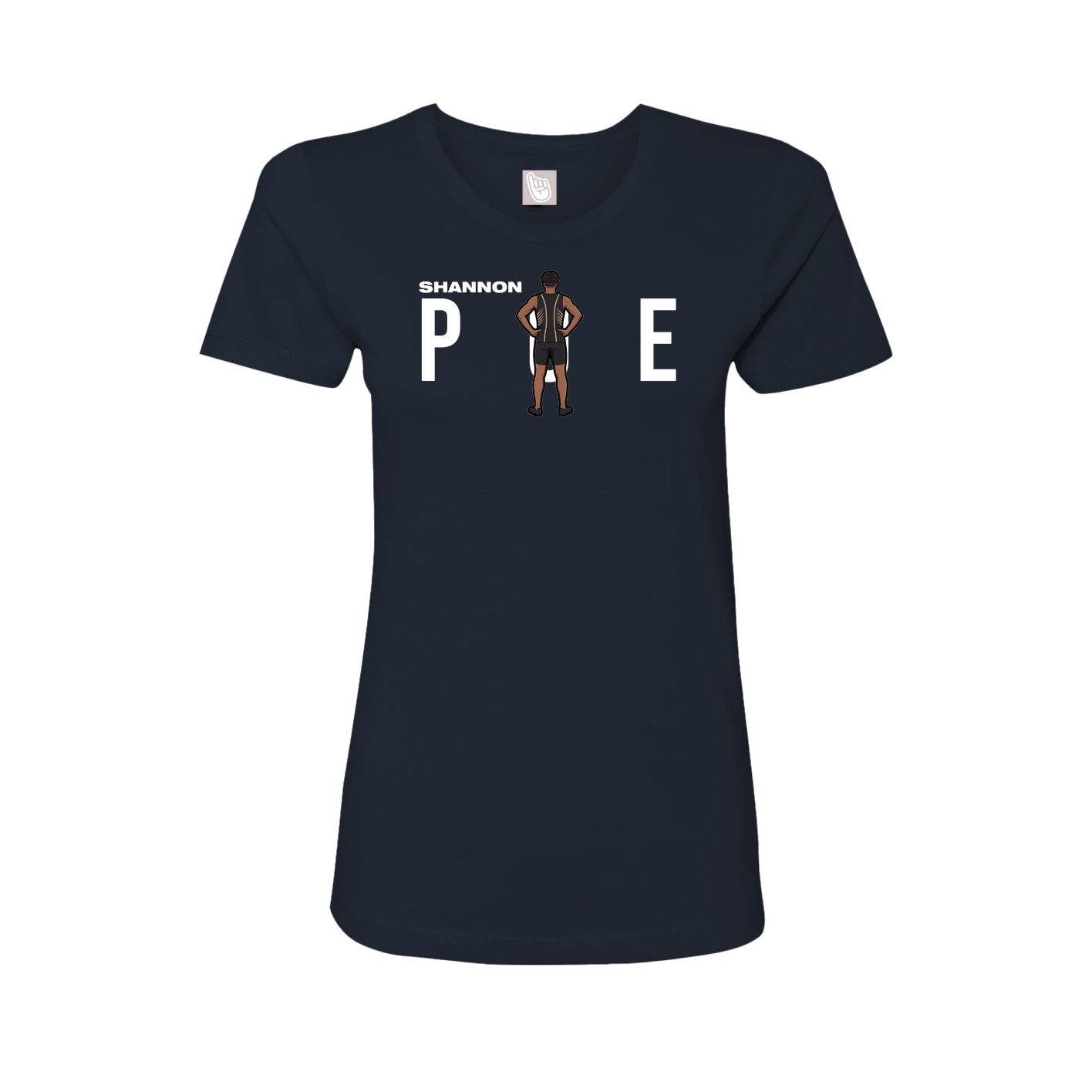 Fitted Women's Tee — Player Name in Navy