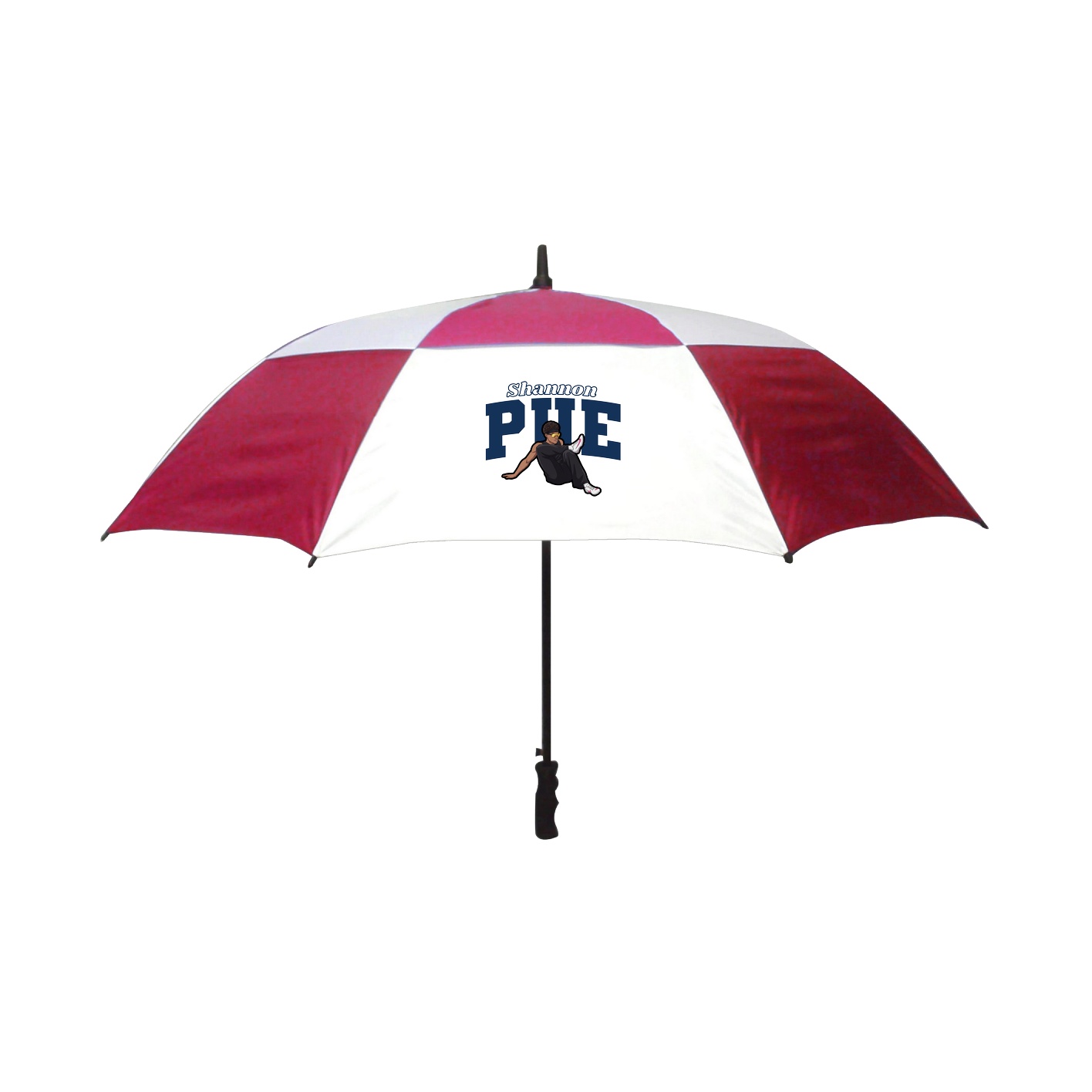 Golf Umbrella — Name Arch in Red