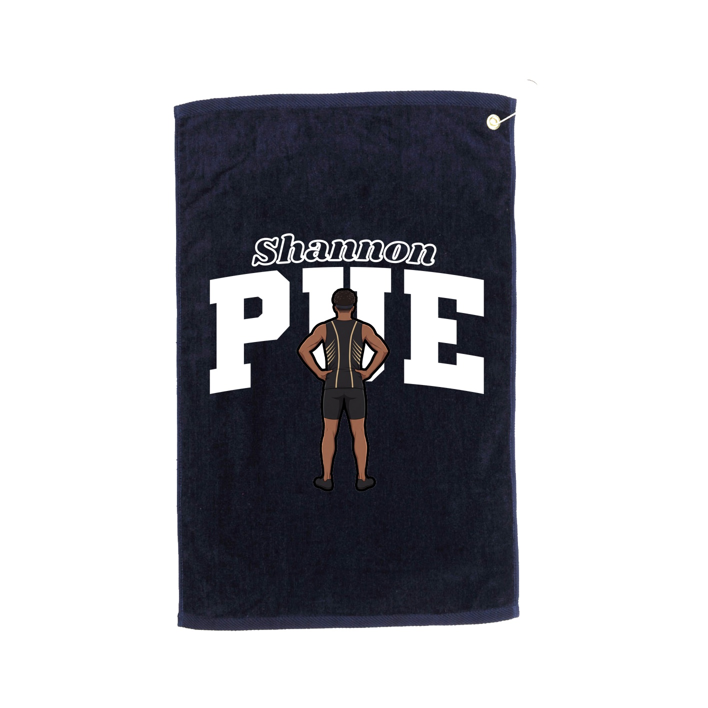 Golf Towel — Name Arch in Navy