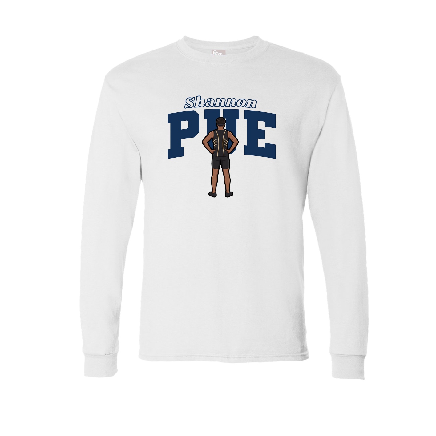 Long Sleeve Tee — Name Arch in White