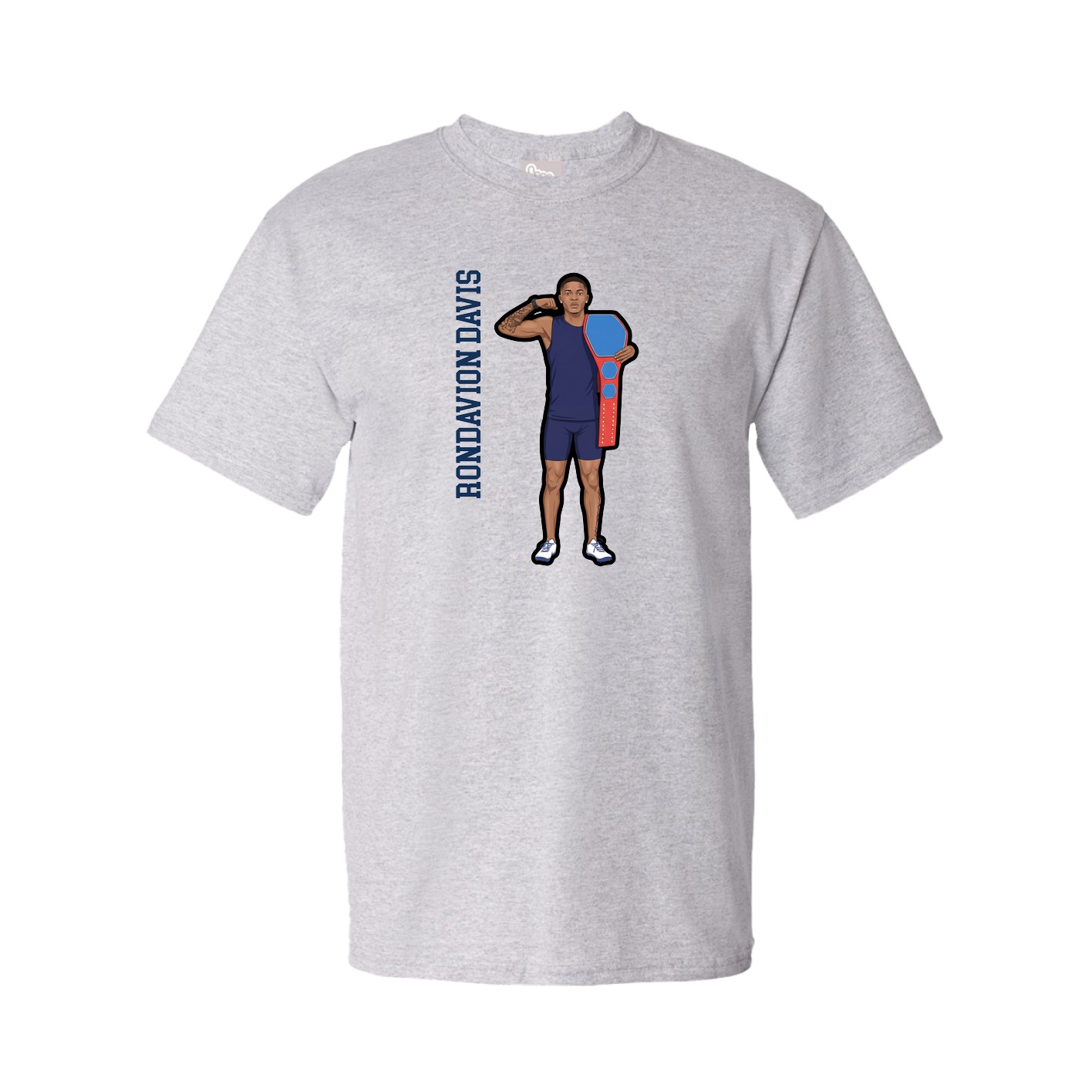 Tee — Name Vertical in Grey