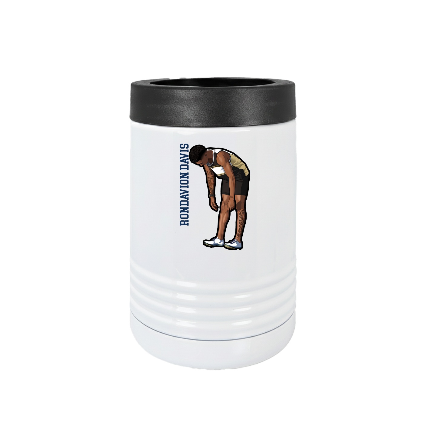 Beverage Holder — Name Vertical in White