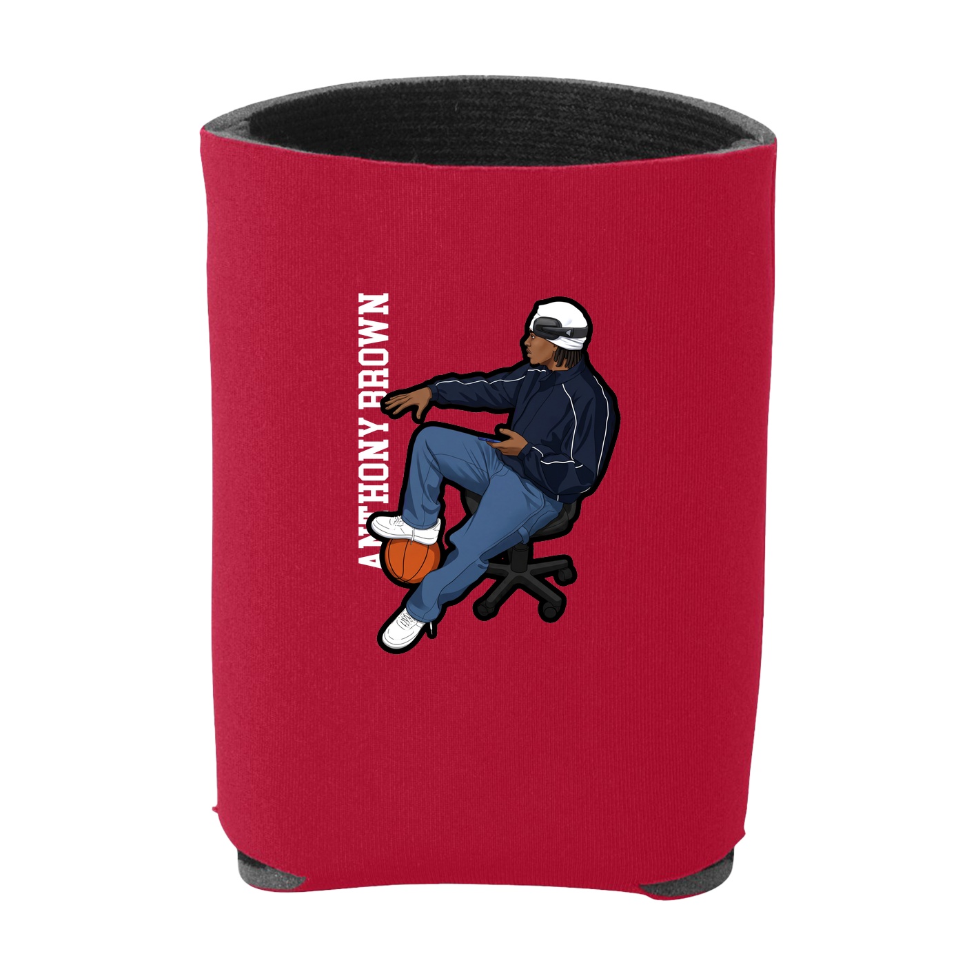 Can Holder — Name Vertical in Red
