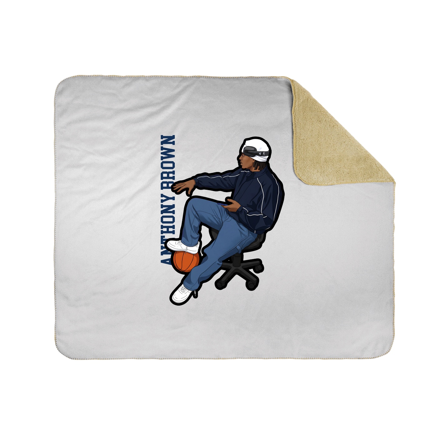 50x60 Sherpa Lined Throw Blanket