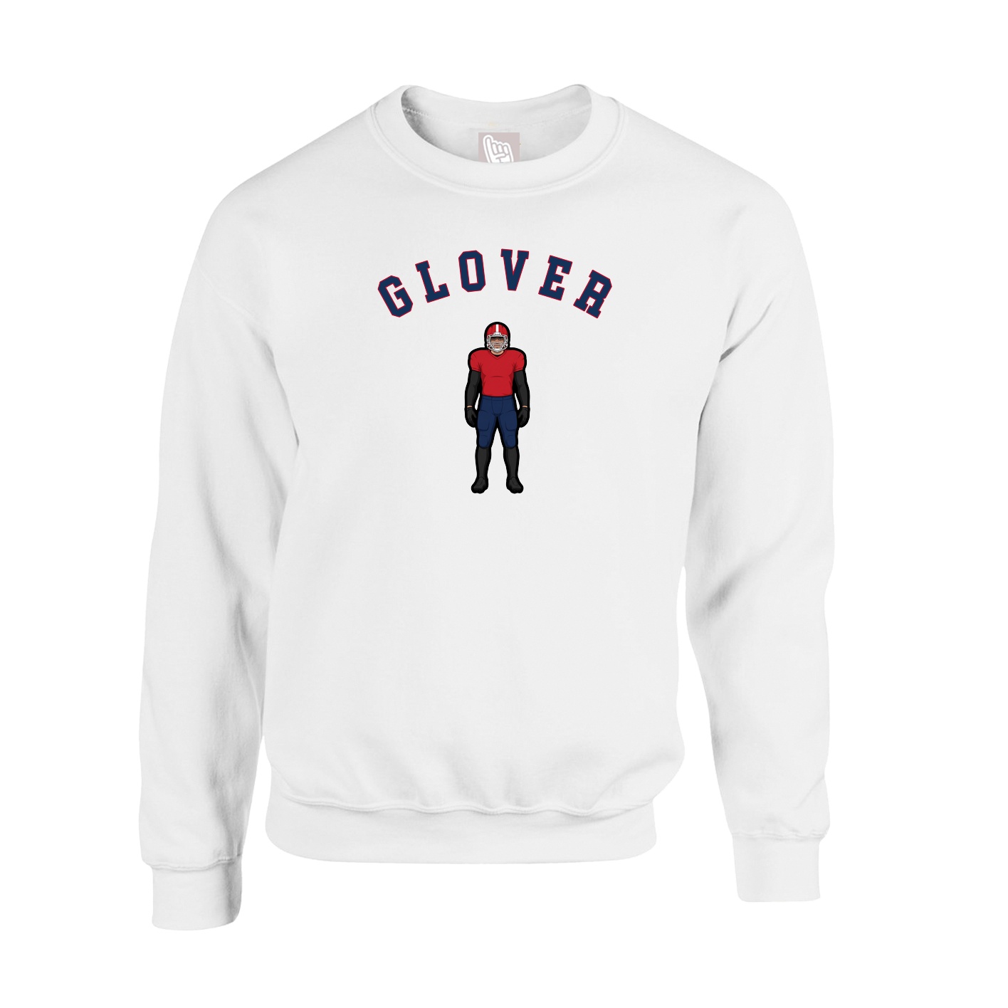 Fleece Crew — Shirsey Arch in White