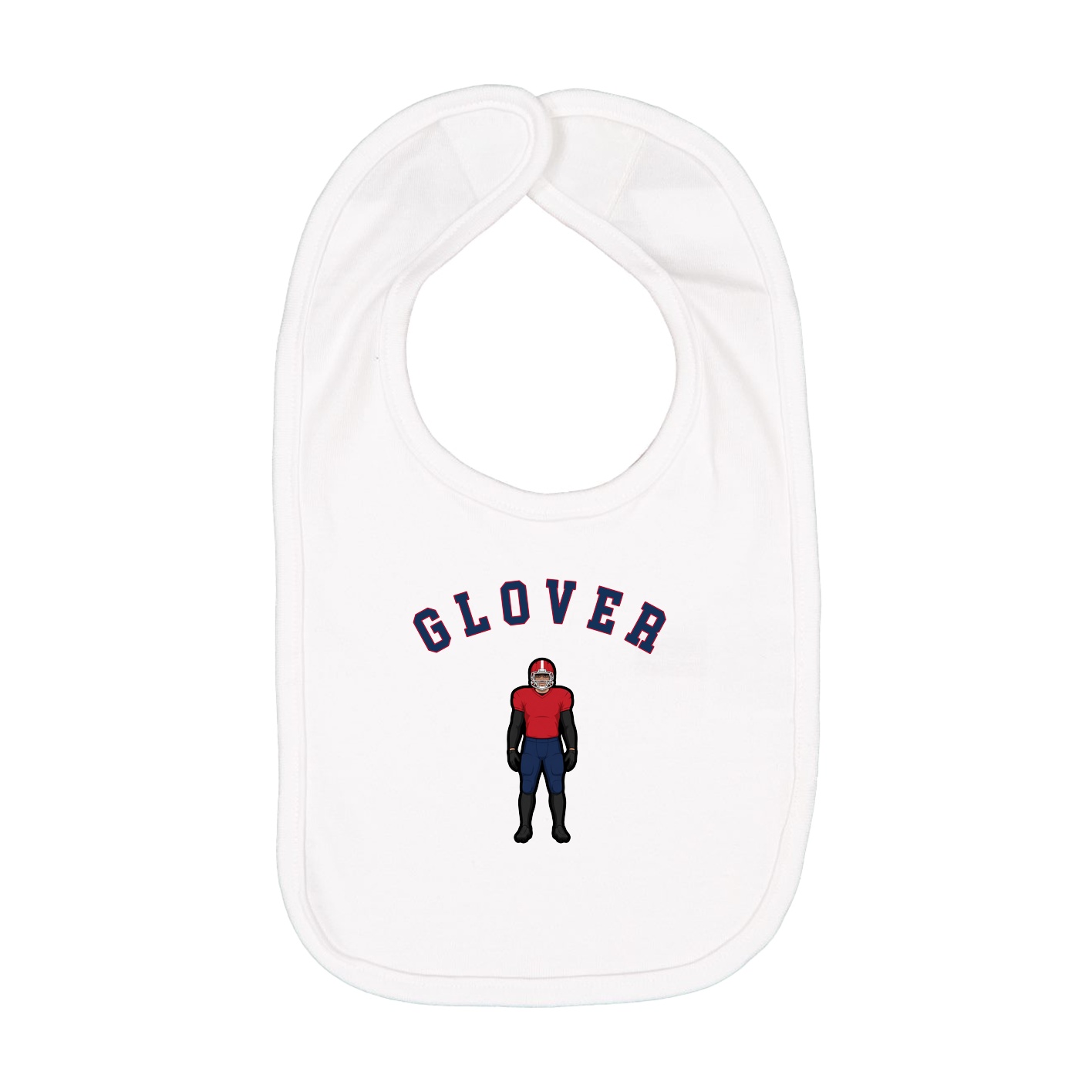 Infant Bib — Shirsey Arch in White