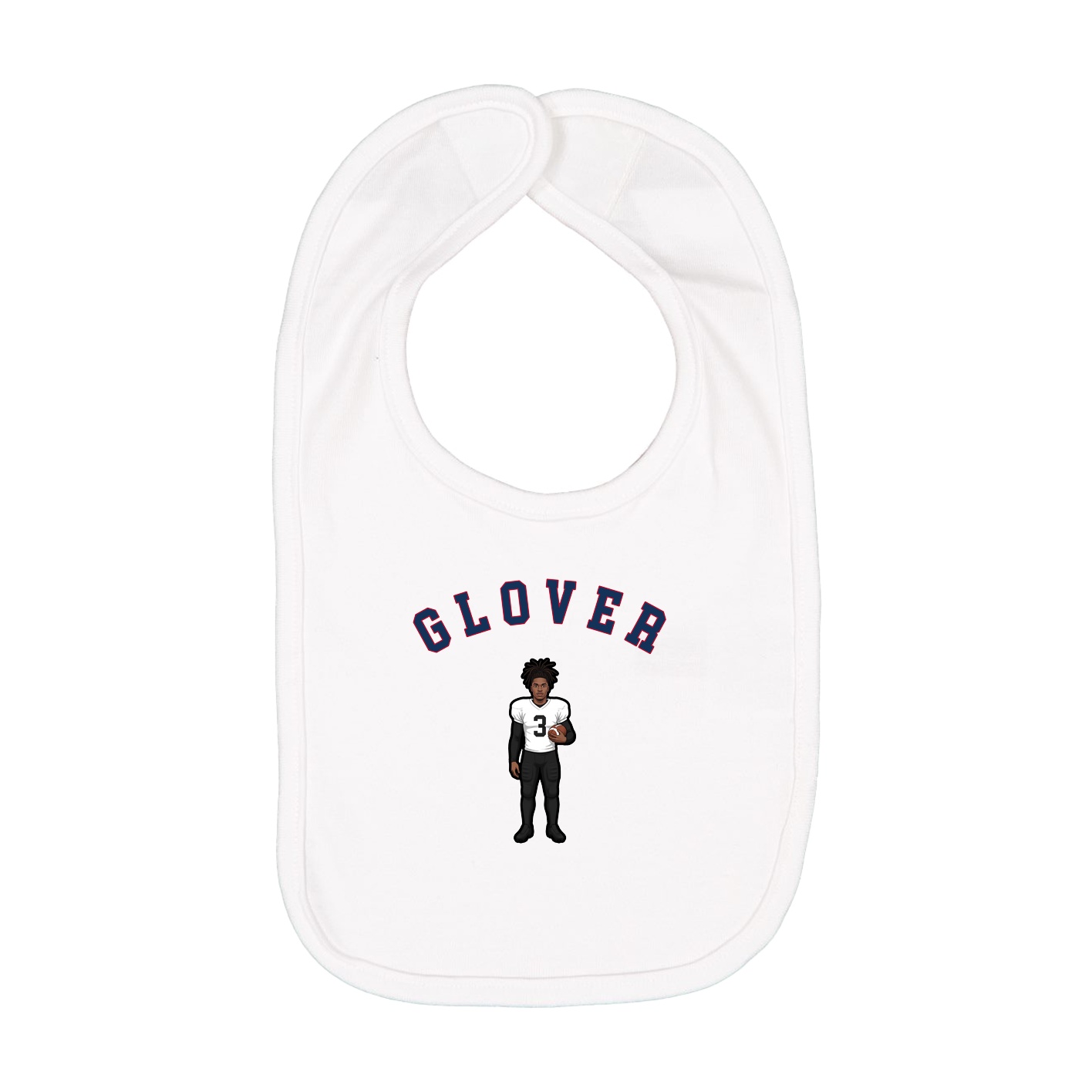 Infant Bib — Shirsey Arch in White