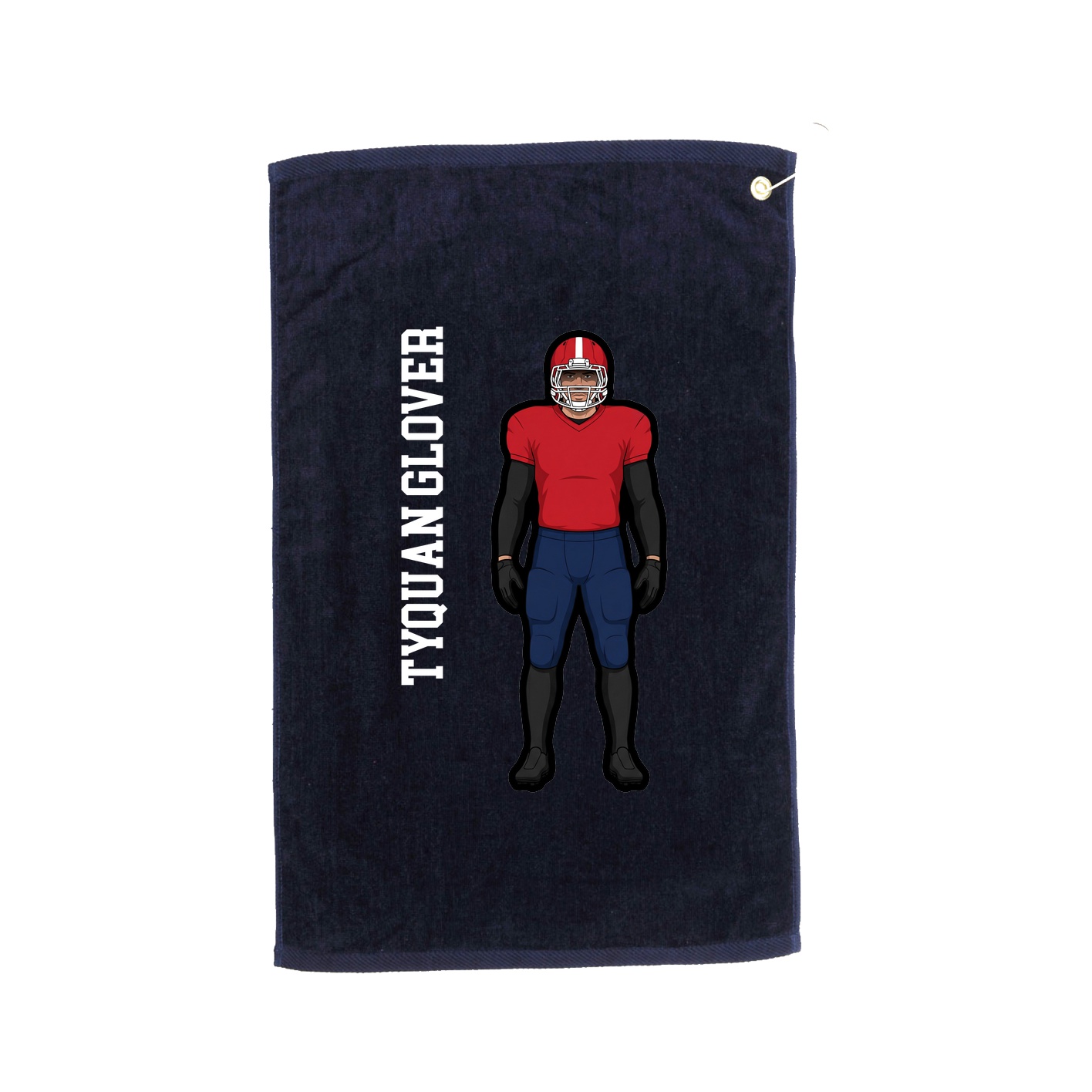 Golf Towel — Name Vertical in Navy