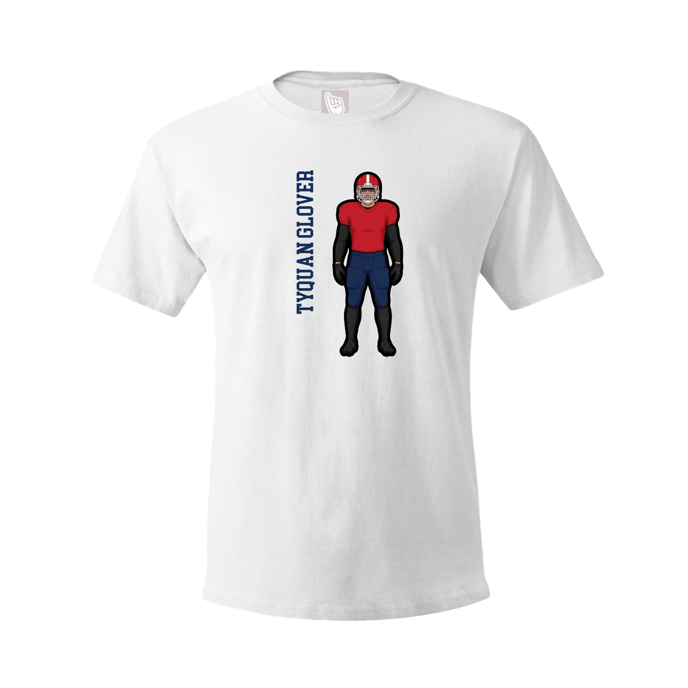 Youth Tee — Name Vertical in White
