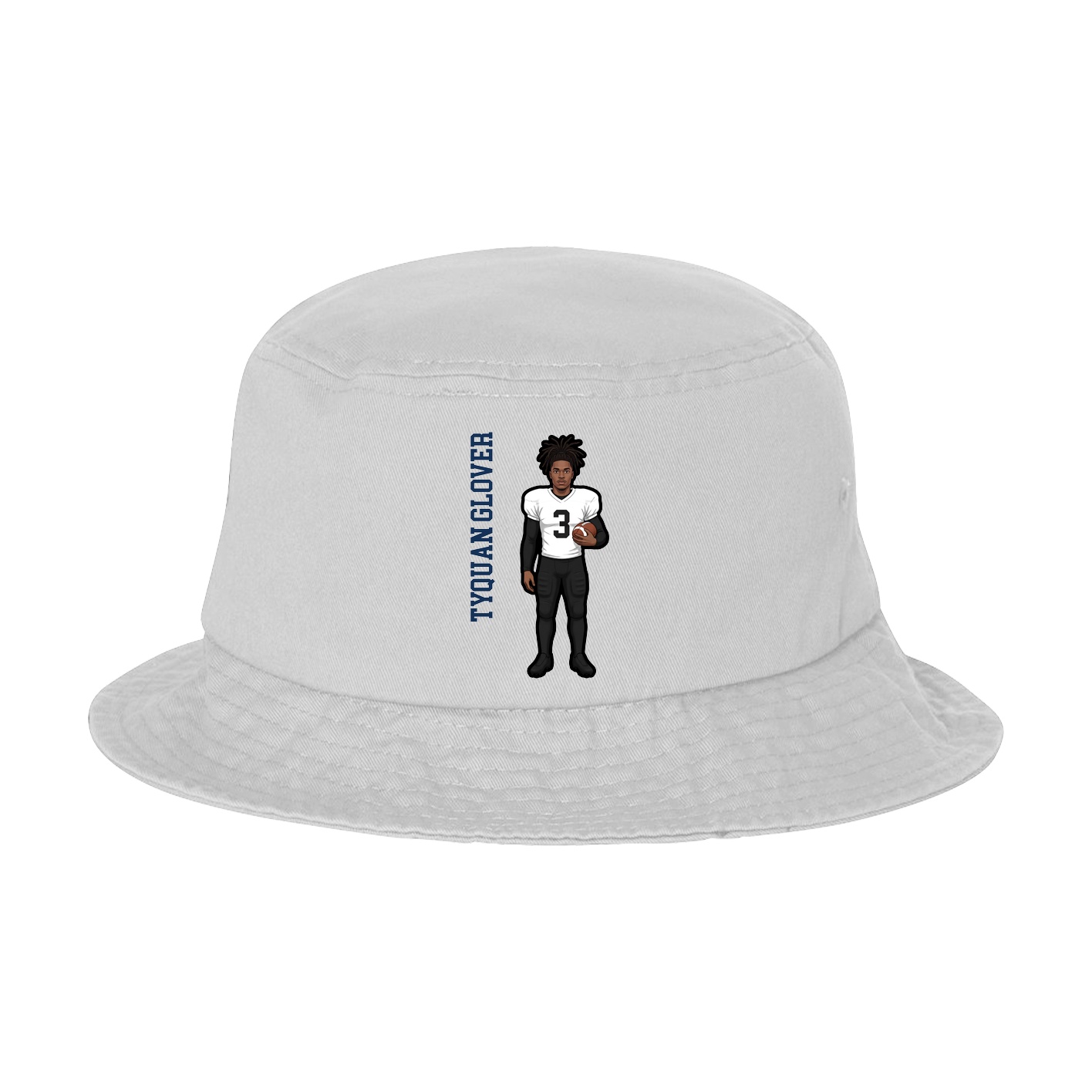 Bucket Cap — Name Vertical in White