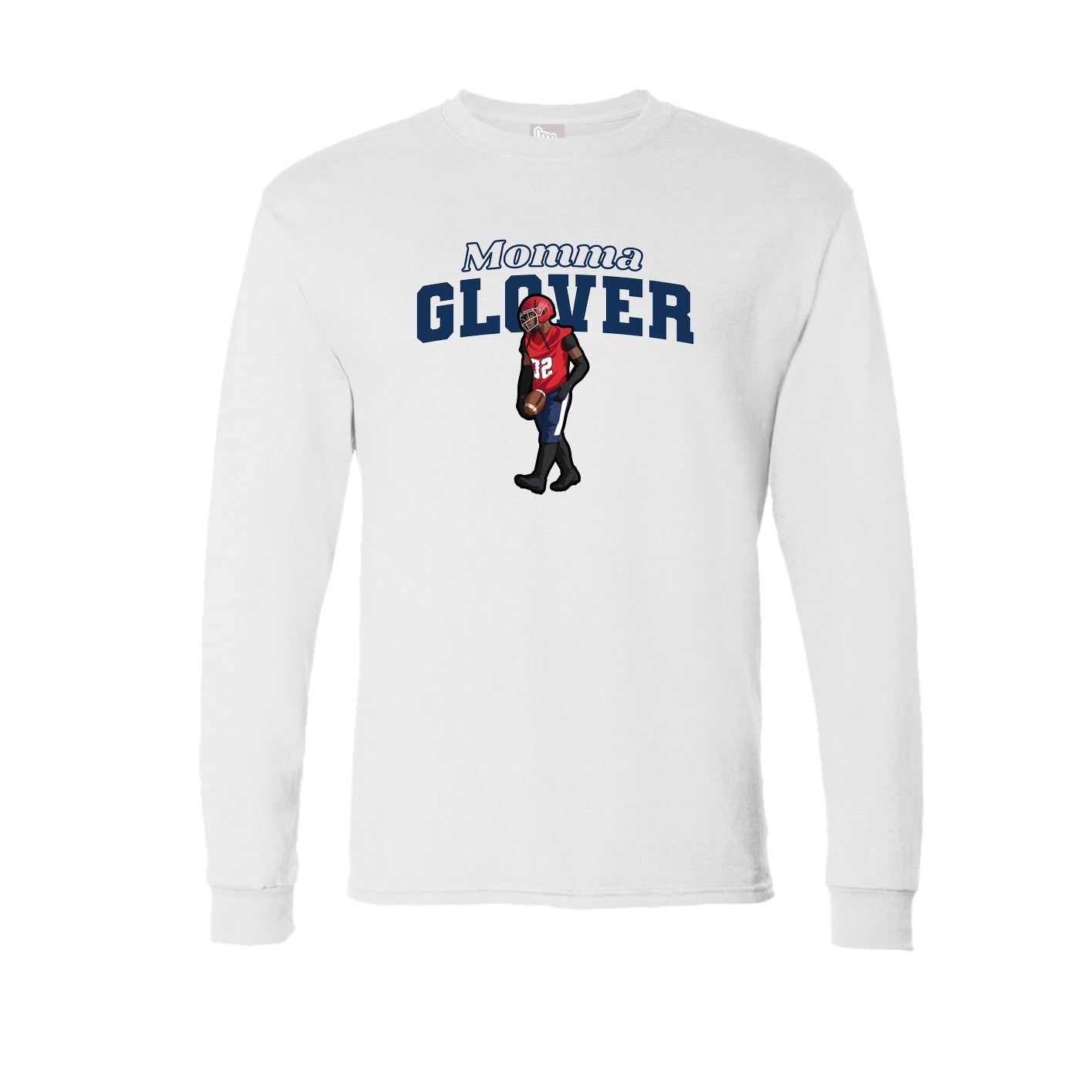 Long Sleeve Tee — Mothers Day Block in White