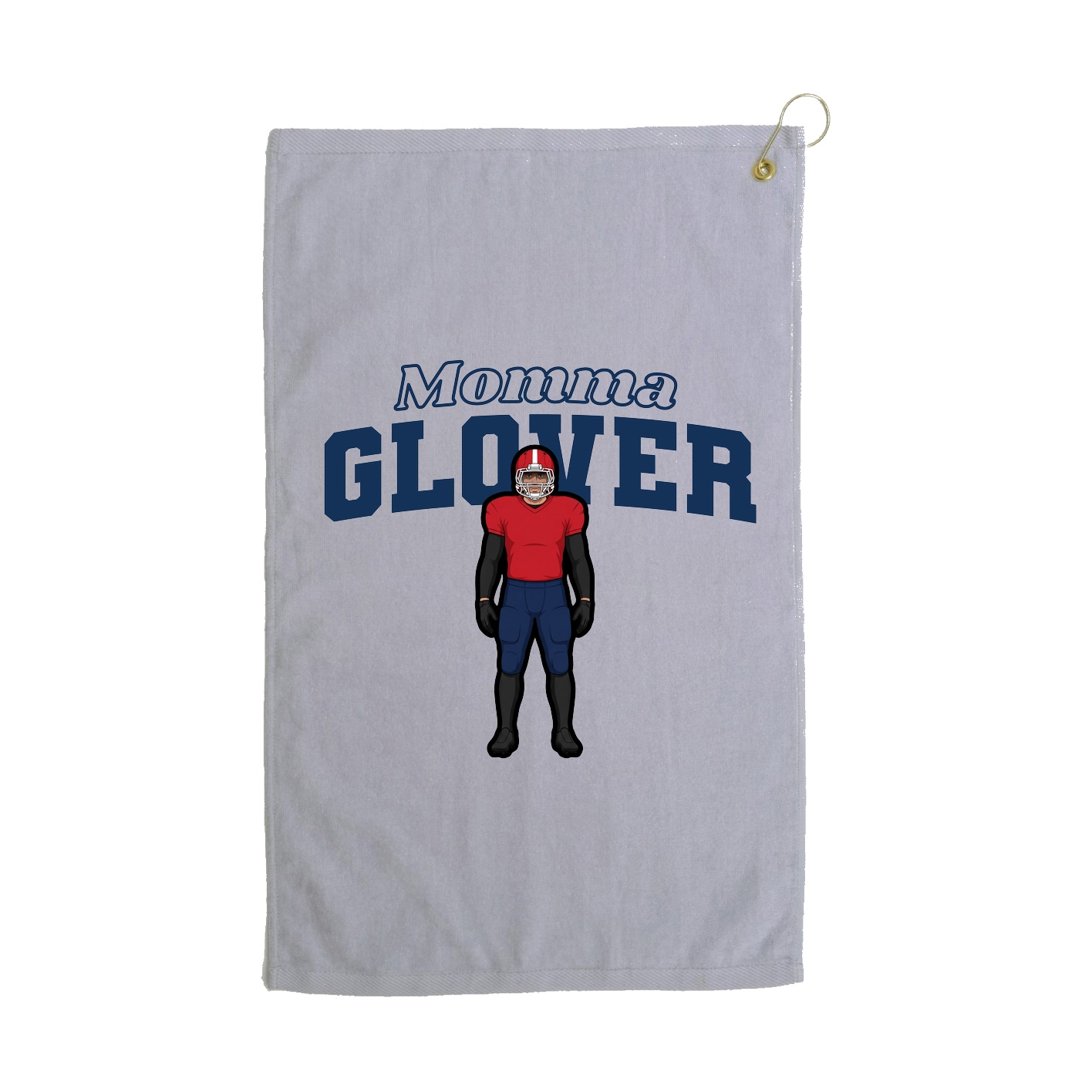 Golf Towel — Mothers Day Block in Grey