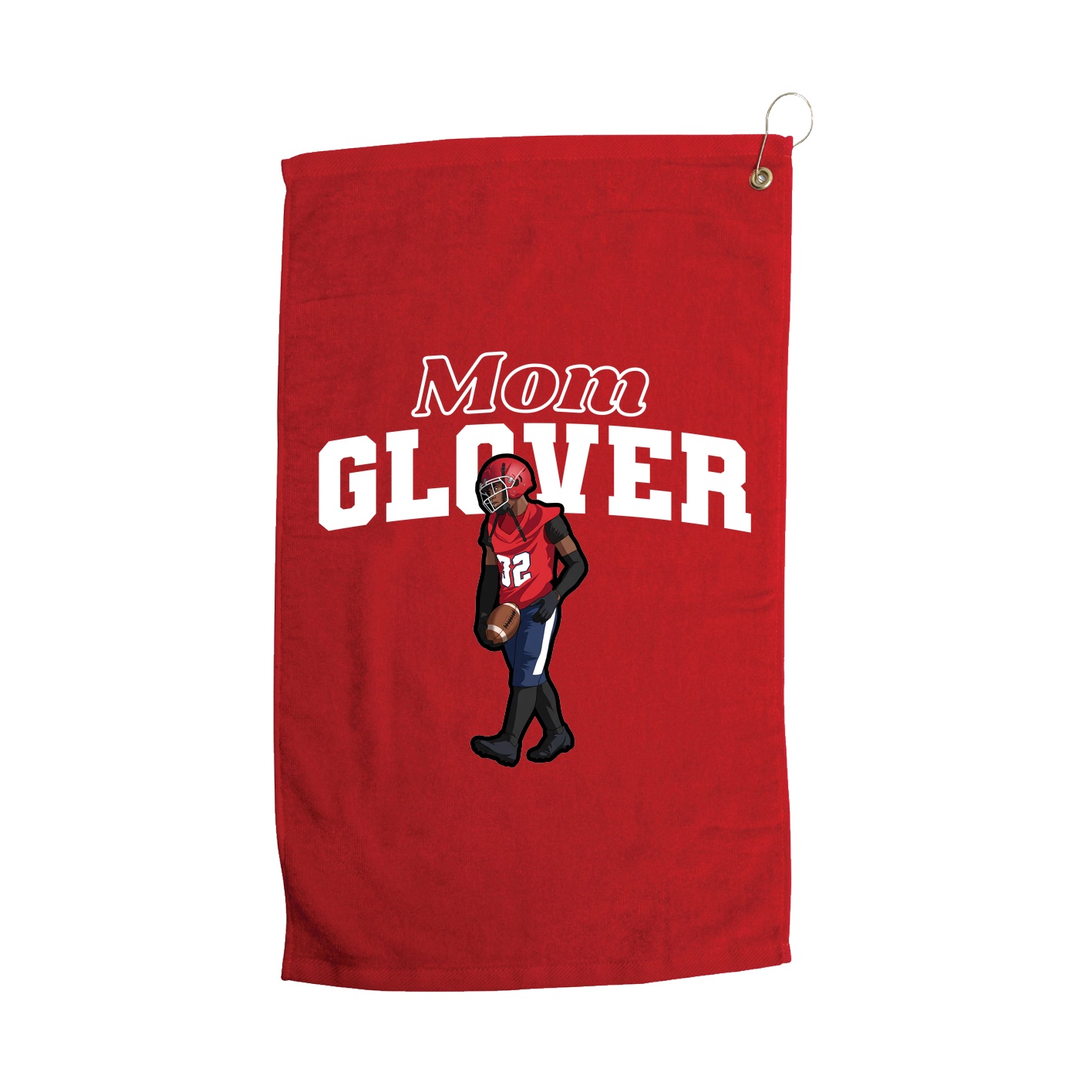Golf Towel — Mothers Day Block in Red