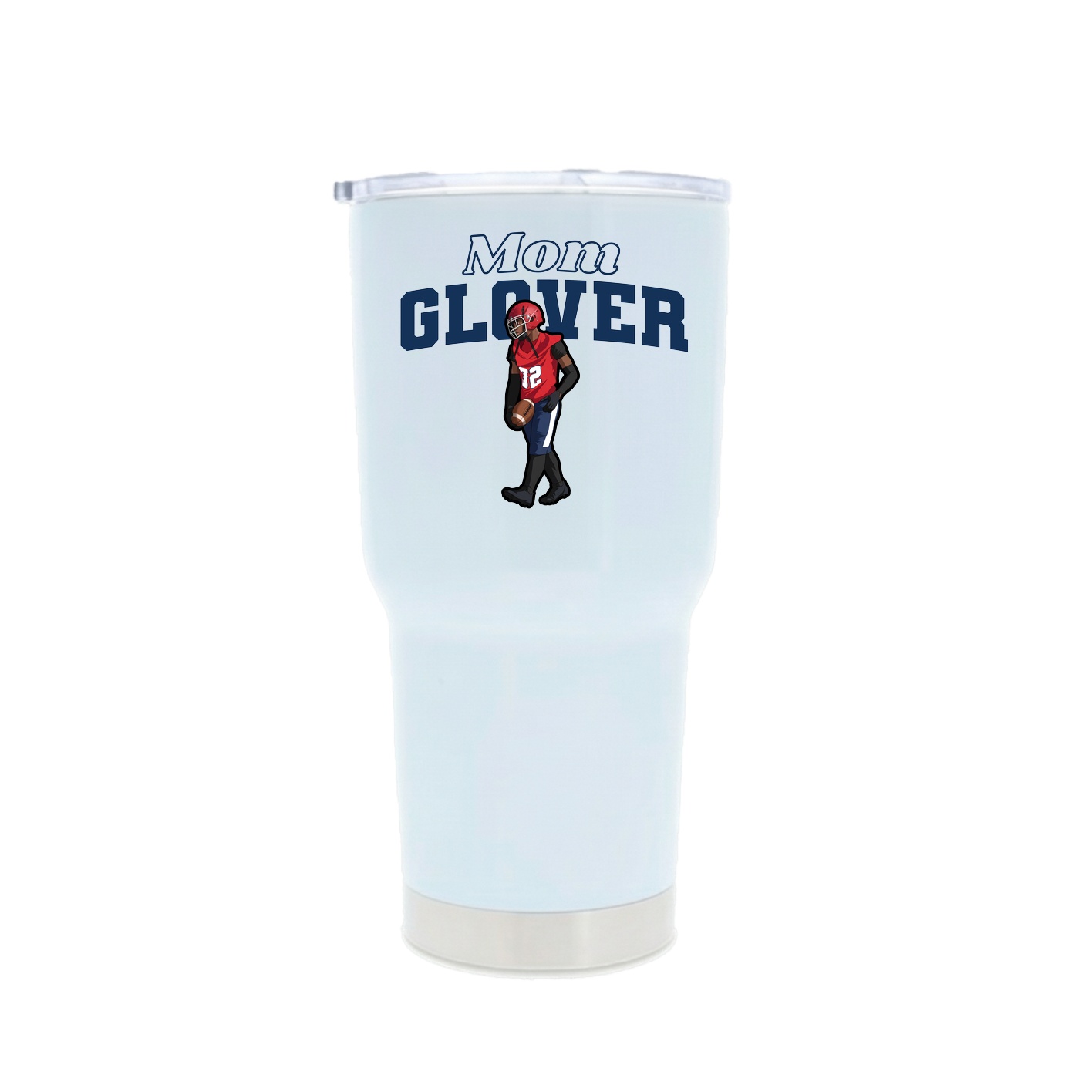 30oz Stainless Steel Tumbler — Mothers Day Block in White