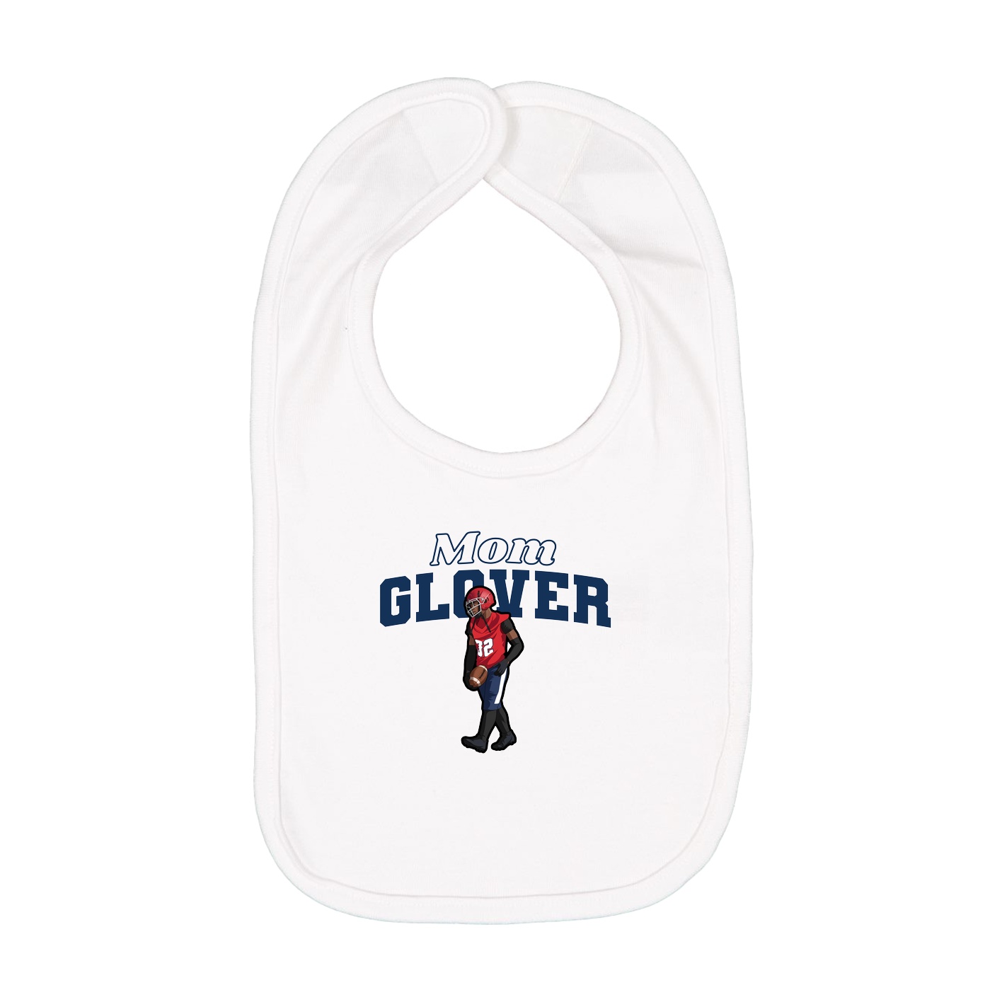 Infant Bib — Mothers Day Block in White