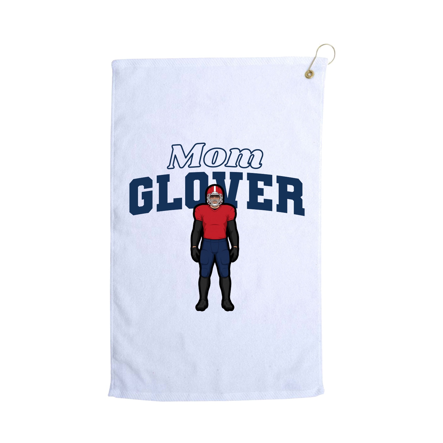 Golf Towel — Mothers Day Block in White