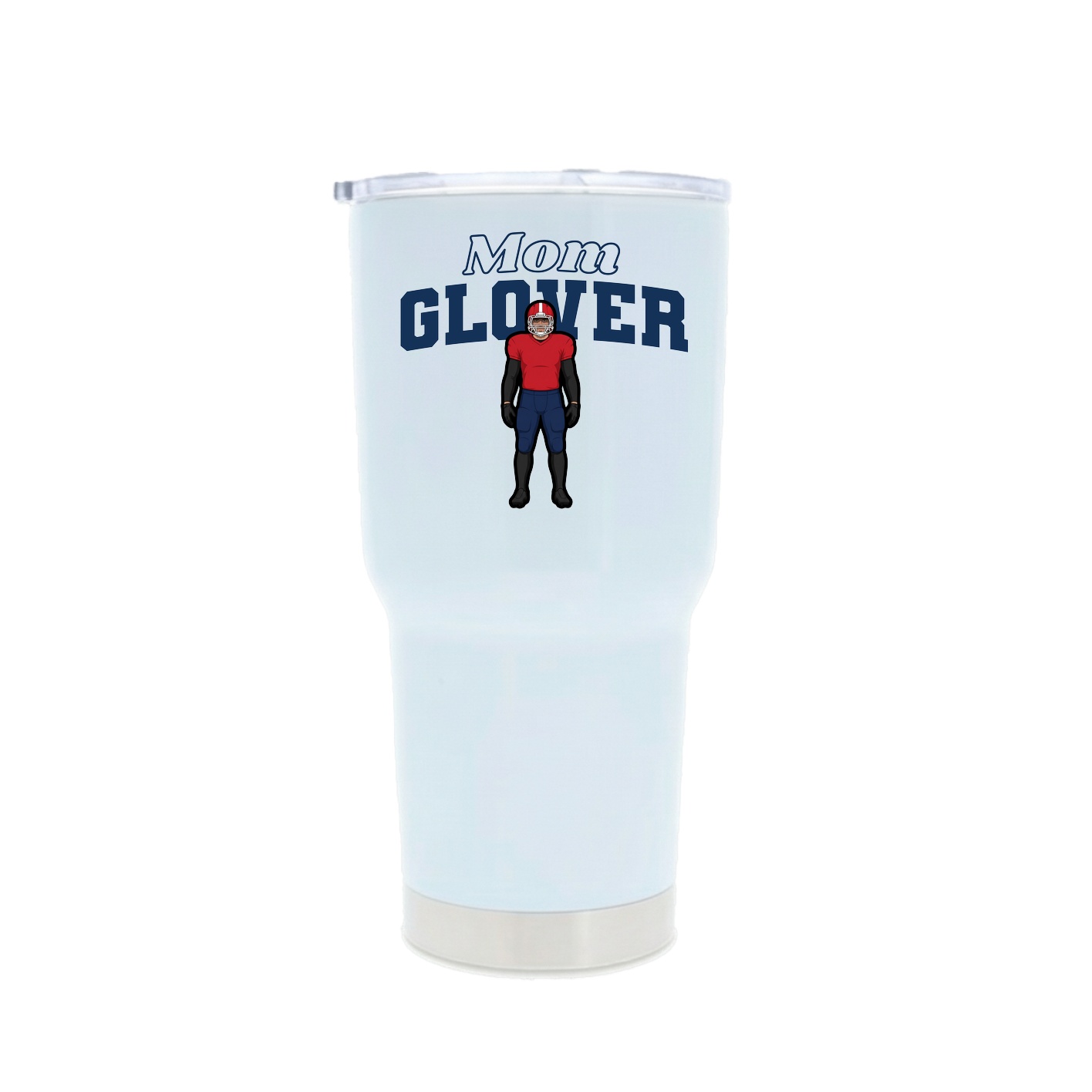 30oz Stainless Steel Tumbler — Mothers Day Block in White