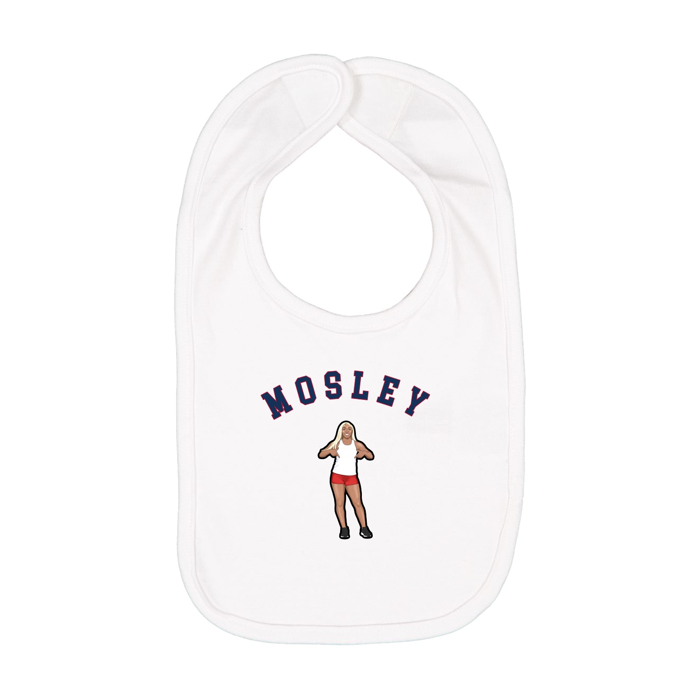 Infant Bib — Shirsey Arch in White