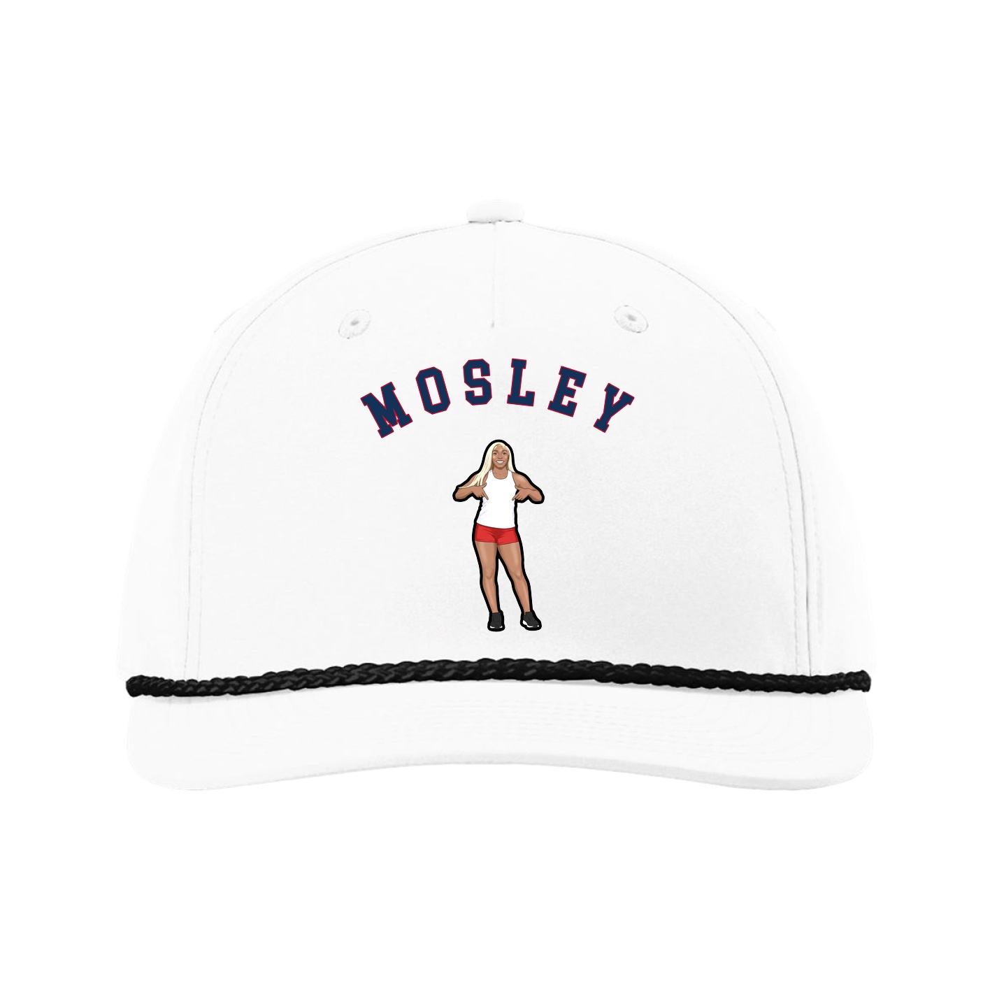 Five-Panel Classic Rope Cap — Shirsey Arch in White