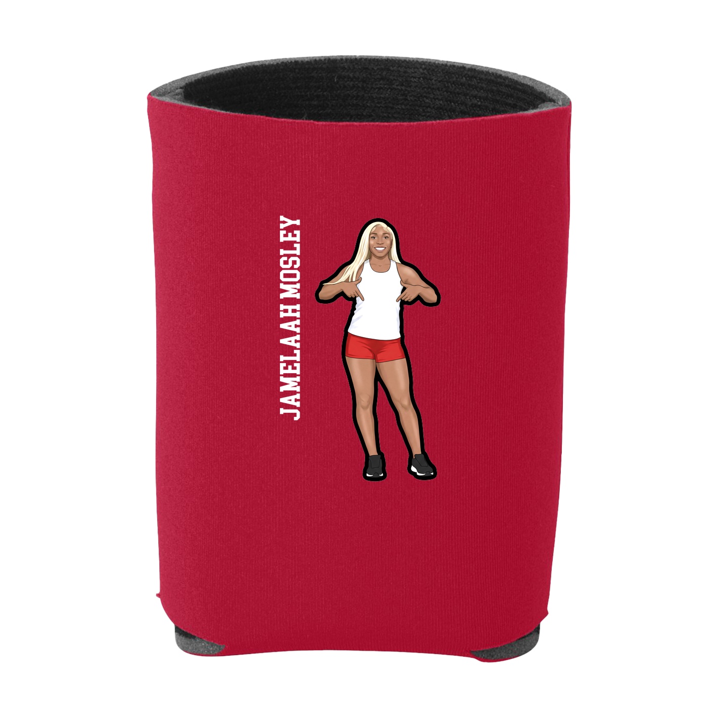 Can Holder — Name Vertical in Red