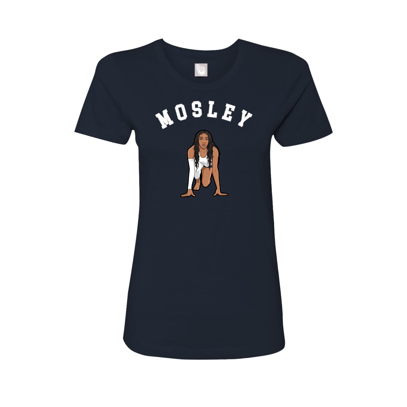 Fitted Women's Tee — Shirsey Arch in Navy