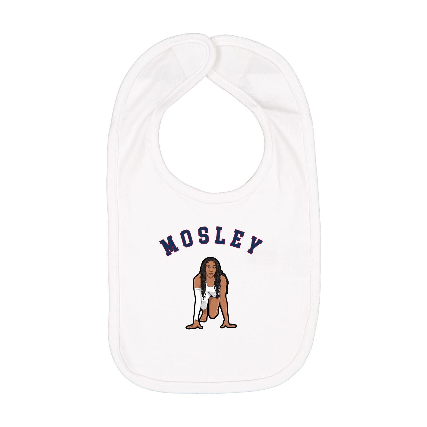 Infant Bib — Shirsey Arch in White