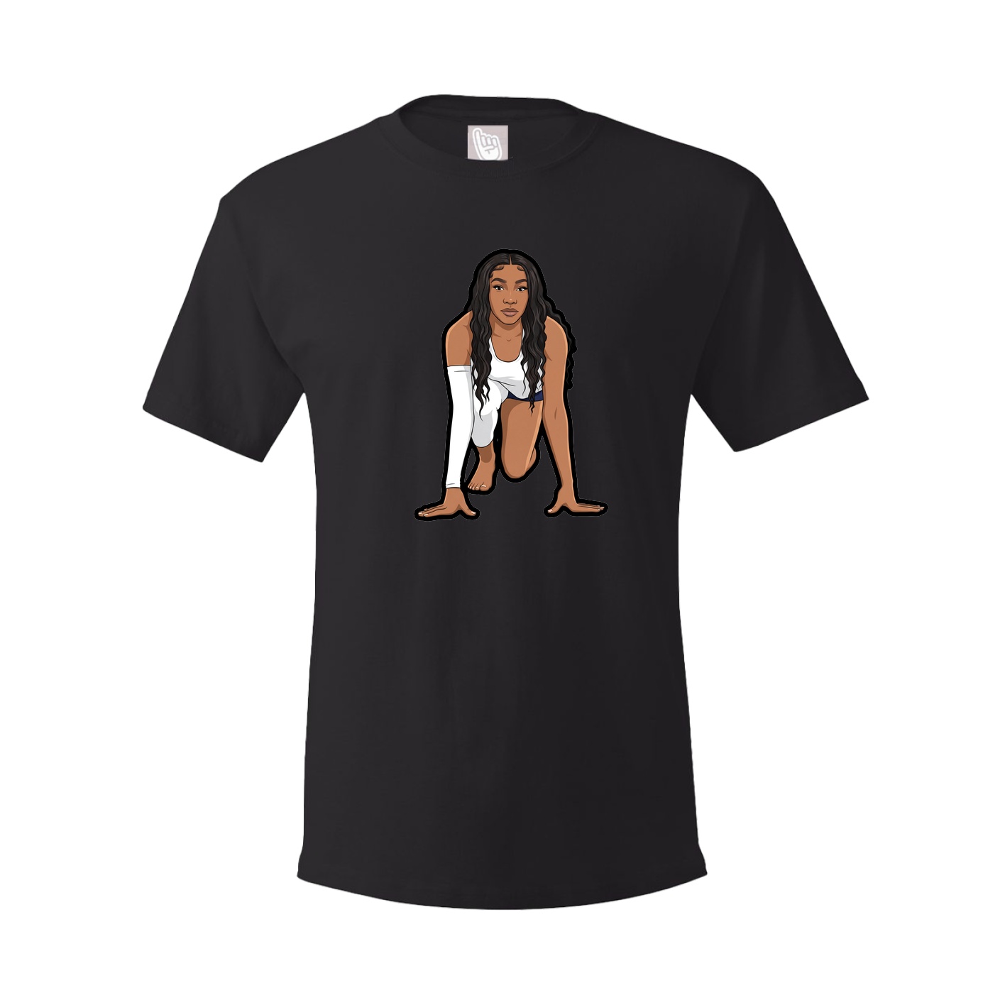 Tee — Name Vertical in Black