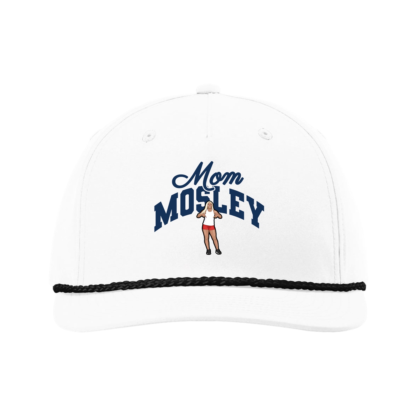 Five-Panel Classic Rope Cap — Mothers Day Arch in White