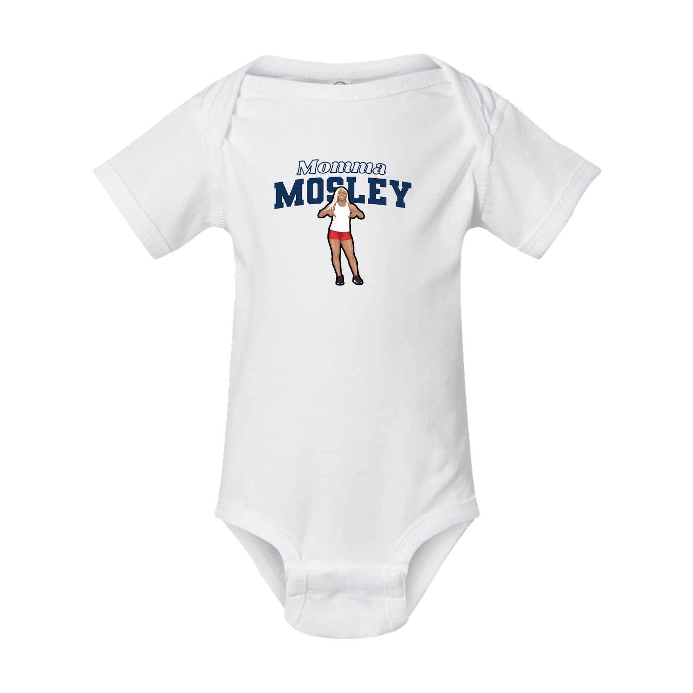 Baby Onesie — Mothers Day Block in White
