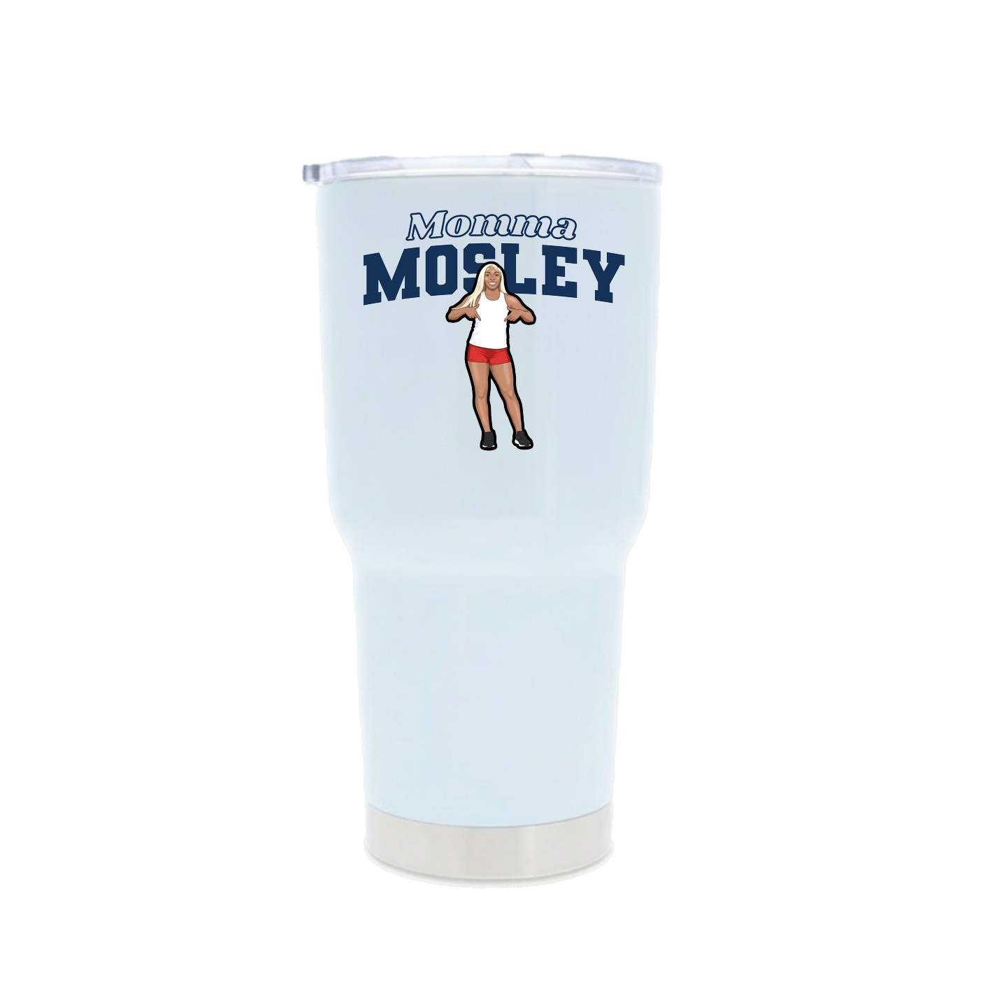 30oz Stainless Steel Tumbler — Mothers Day Block in White