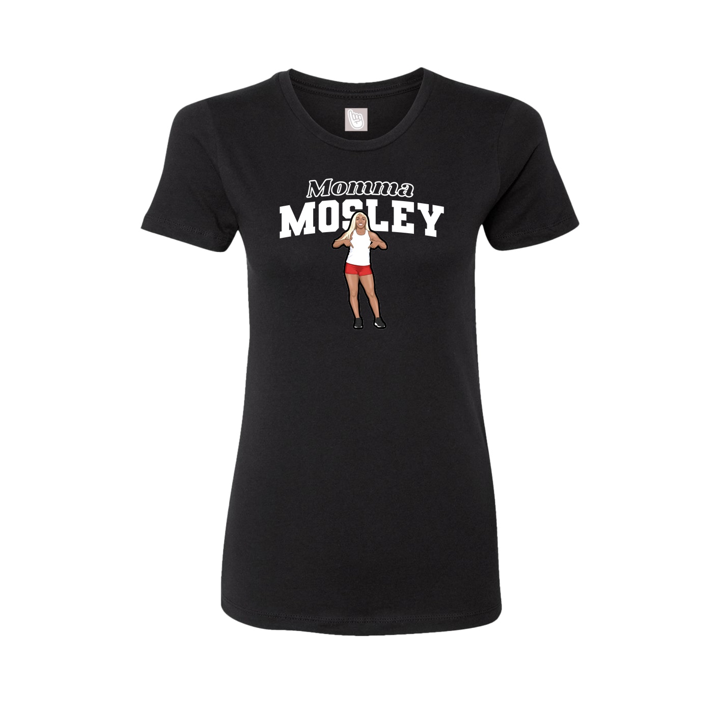 Womens Tee — Mothers Day Block in Black