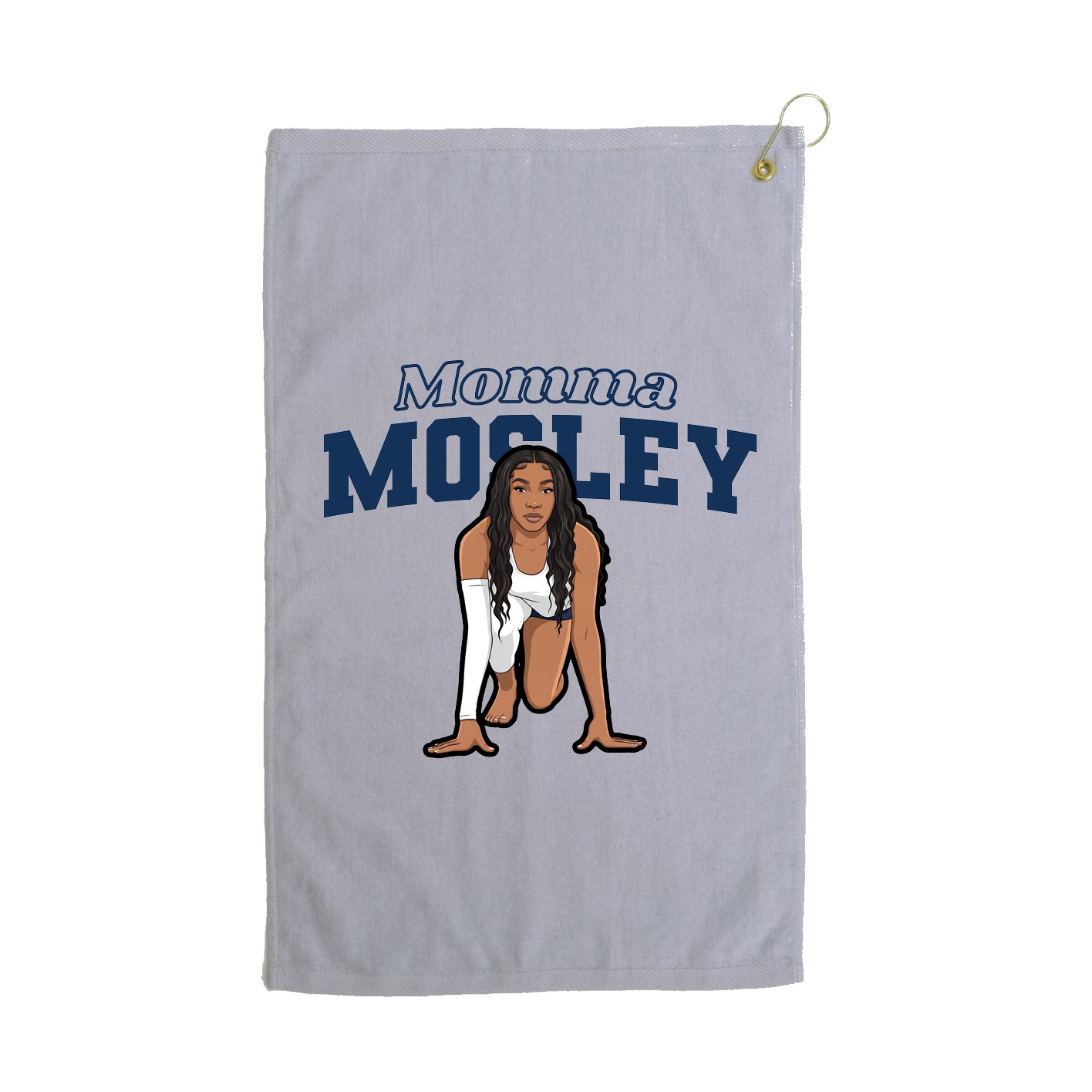 Golf Towel — Mothers Day Block in Grey