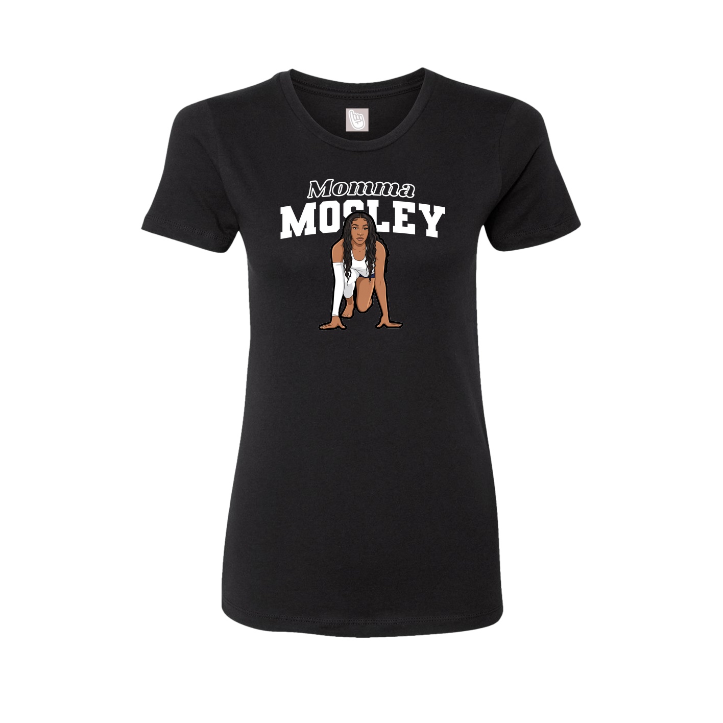 Womens Tee — Mothers Day Block in Black